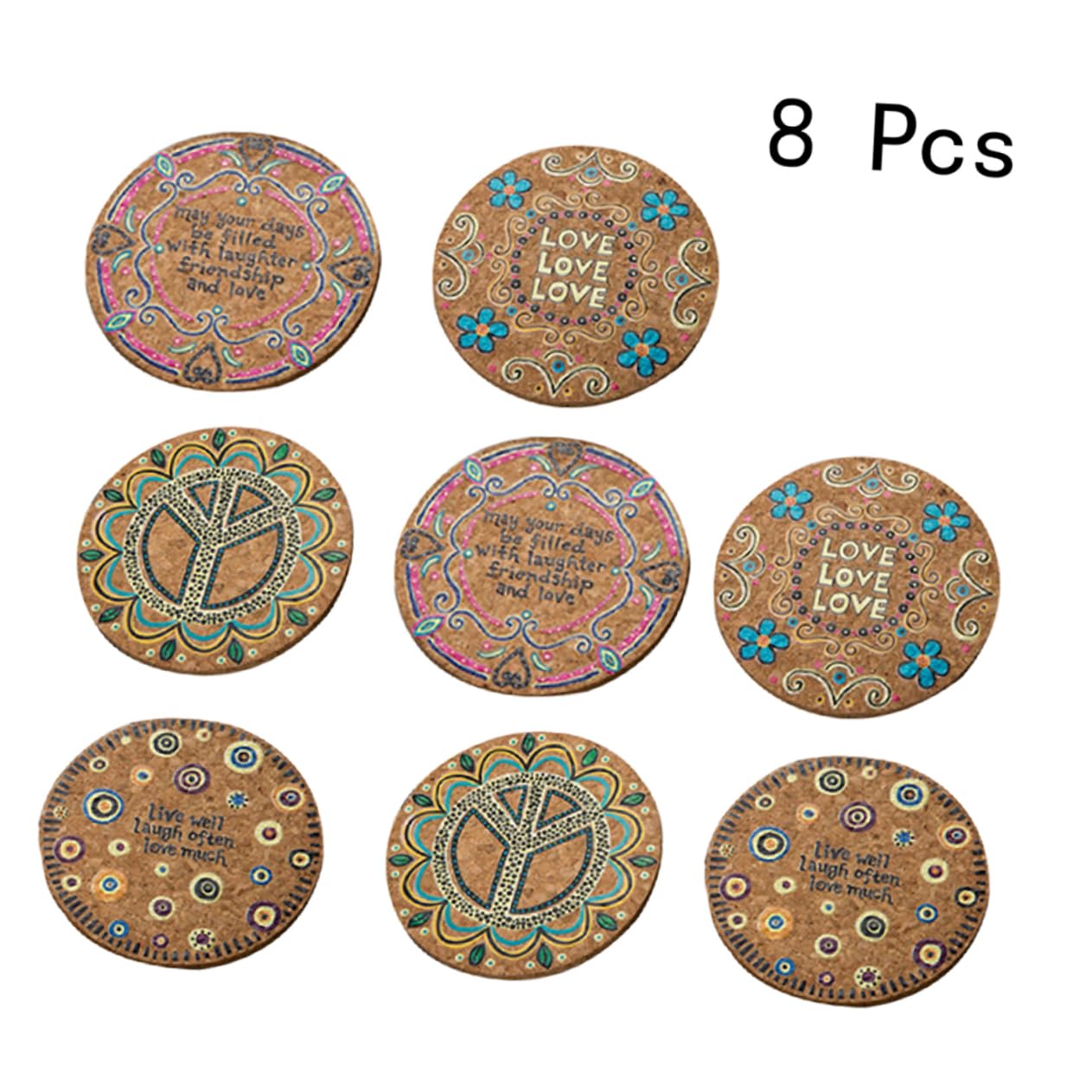 Alipis 24piezas Posavasos De Corcho Natural Resistentes Al Calor y Absorbentes para Proteger Mesas y Servir Bebidas Casa Oficina o Eventos