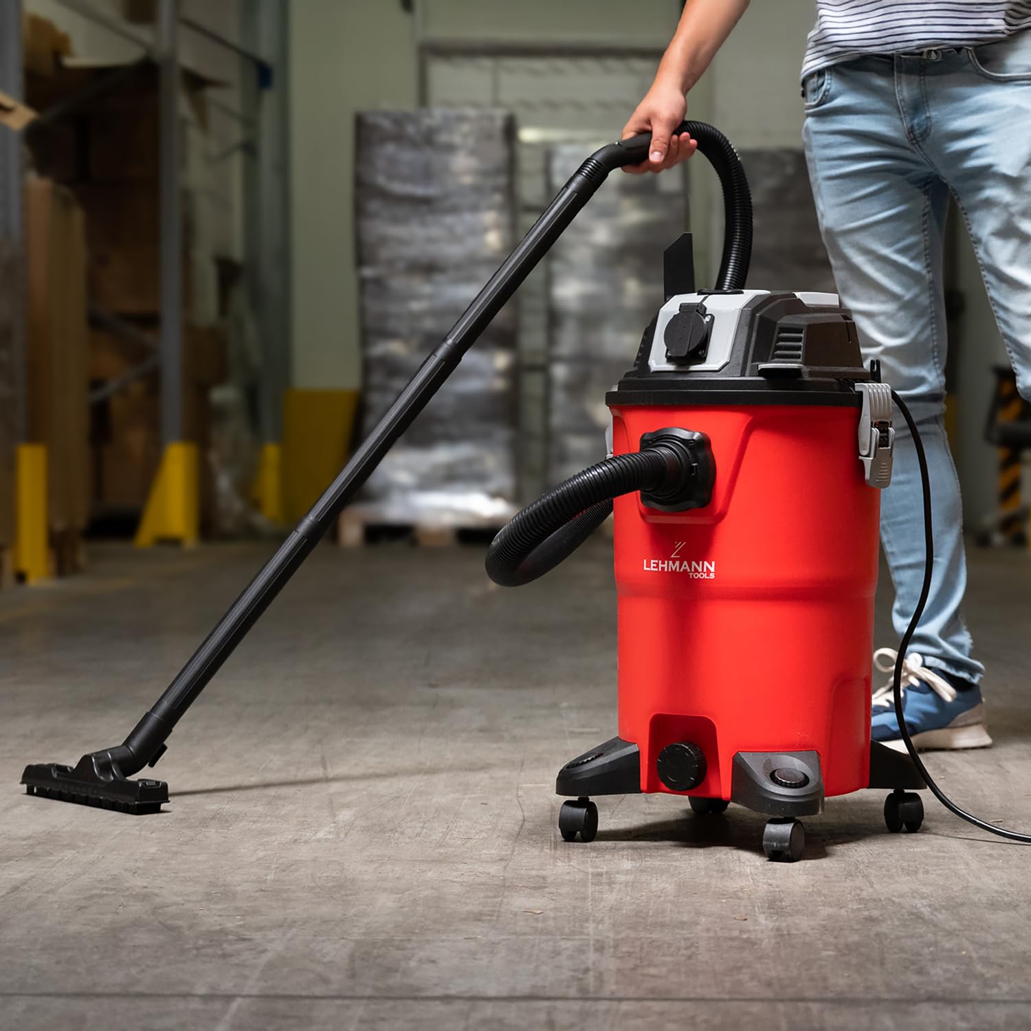 LEHMANN Aspirapolvere Industriale 30 L Aspira Solidi e Liquidi HEPA Soffiaggio