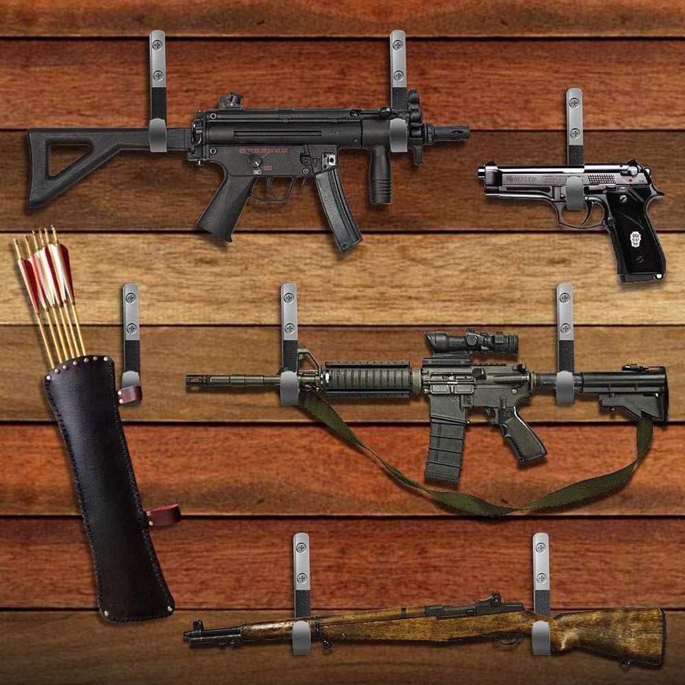 Scaffale Per Fucili Da Parete ATFLBOX - In Acciaio Con 3/6/14 Slot, Portata 34kg - Per Caccia E Collezioni