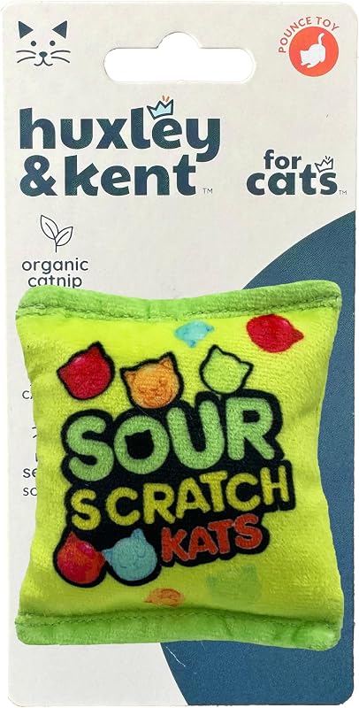 Plush Cat Toy - Interactive Catnip Toy for Cats & Kittens - Soft with Crinkle & Catnip - Fun Indoor Play - Sour Scratch Kats | Soft Plush with Crinkle & Powerful Catnip, Built for Batting, Pouncing & Cuddling, Fun Indoor Enrichment