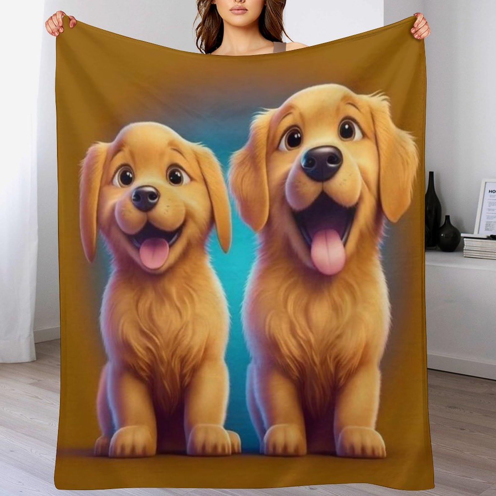 Couverture flannel chien thermique plaid doux sommeil réparateur