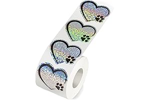 500 Pieces Paw Print Stickers, 2" Self-Adhesive Dog Decals for Kids, Parties,...