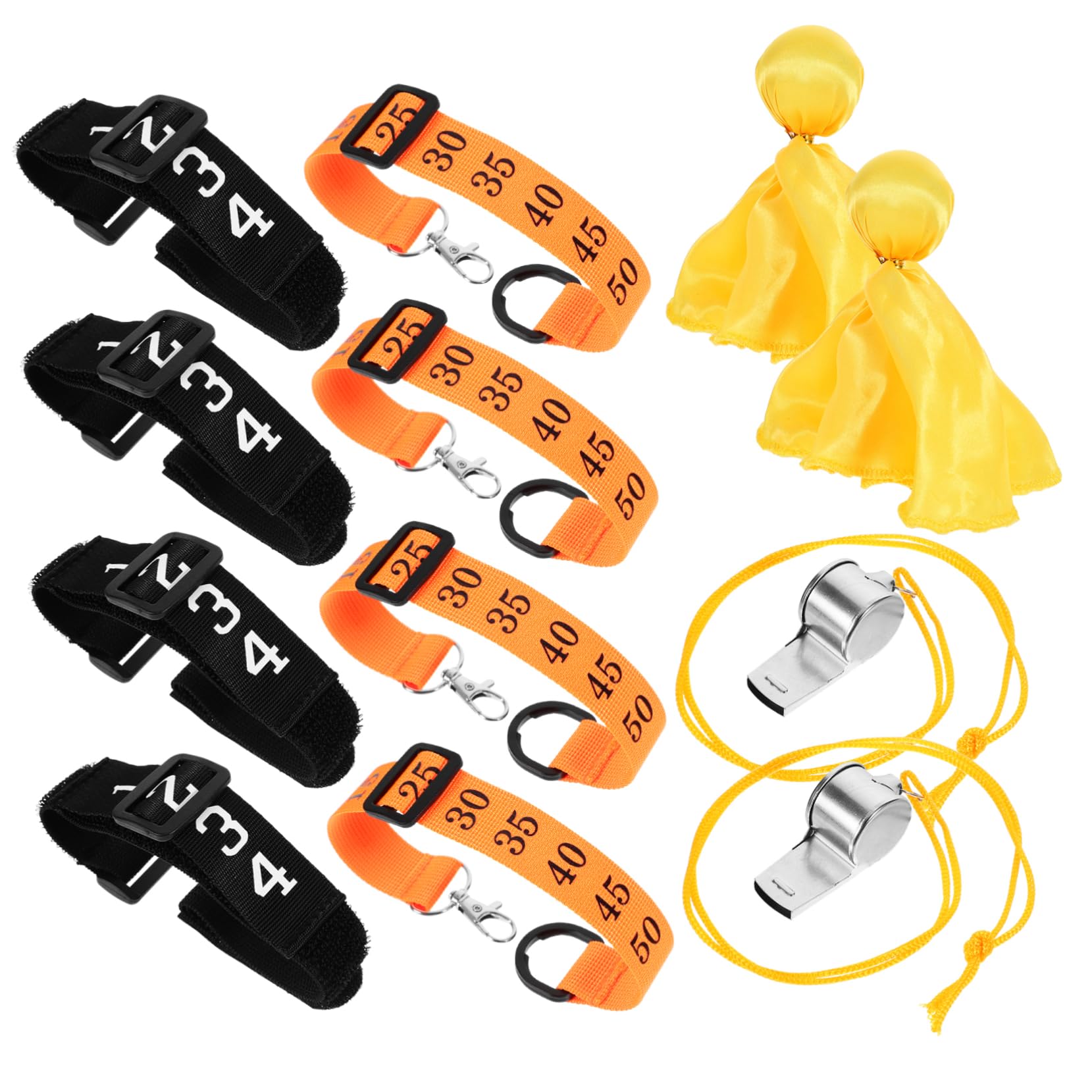 Toyvian Drapeaux De Sport De Football Clip Chaîne Numéroté Kit De Football Tenue D'arbitre Équipement De Football Kit D'arbitre Standard Clips Polyester