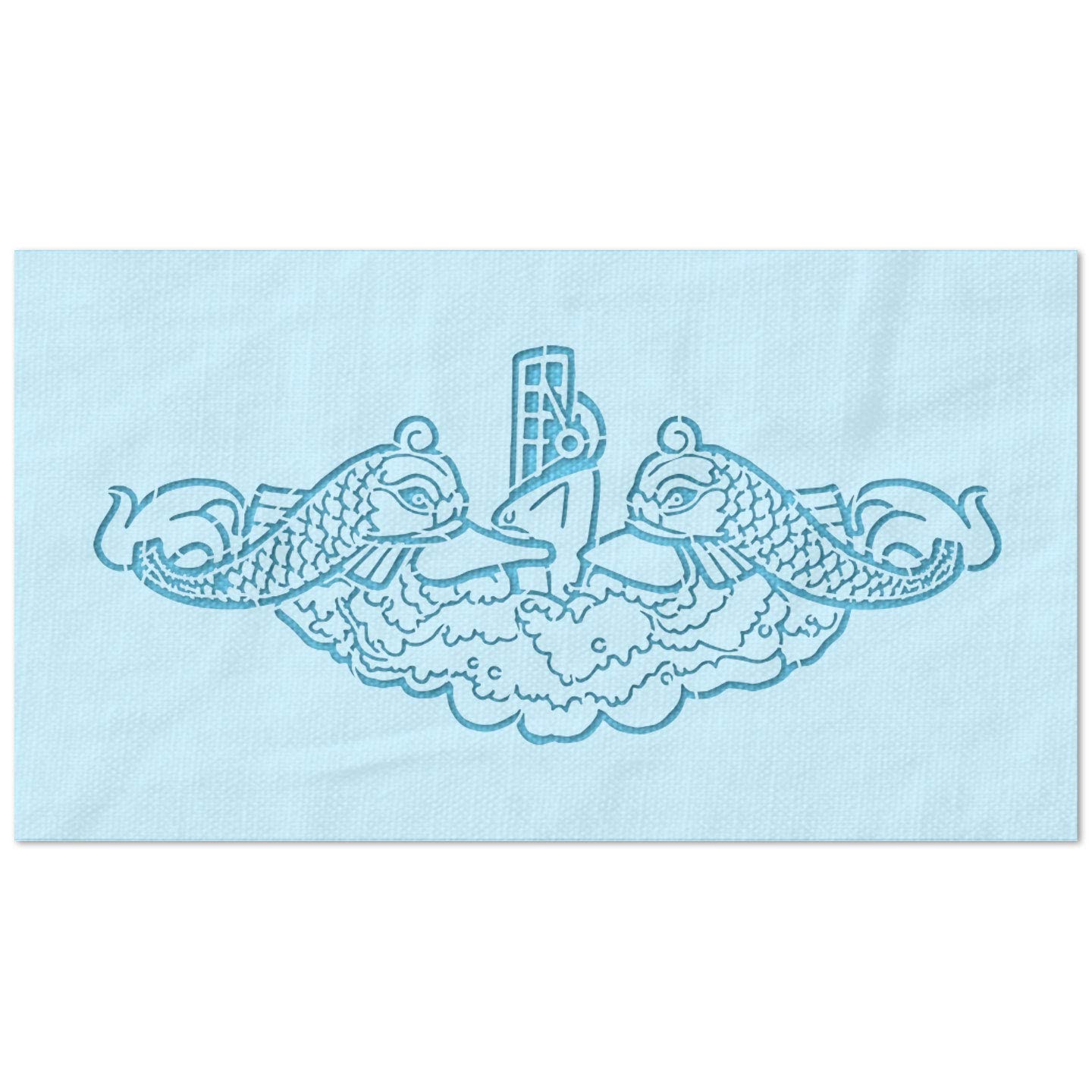 Pochoir insigne de service sous-marin en plastique Mylar 14 mm de haute précision pour artisanat