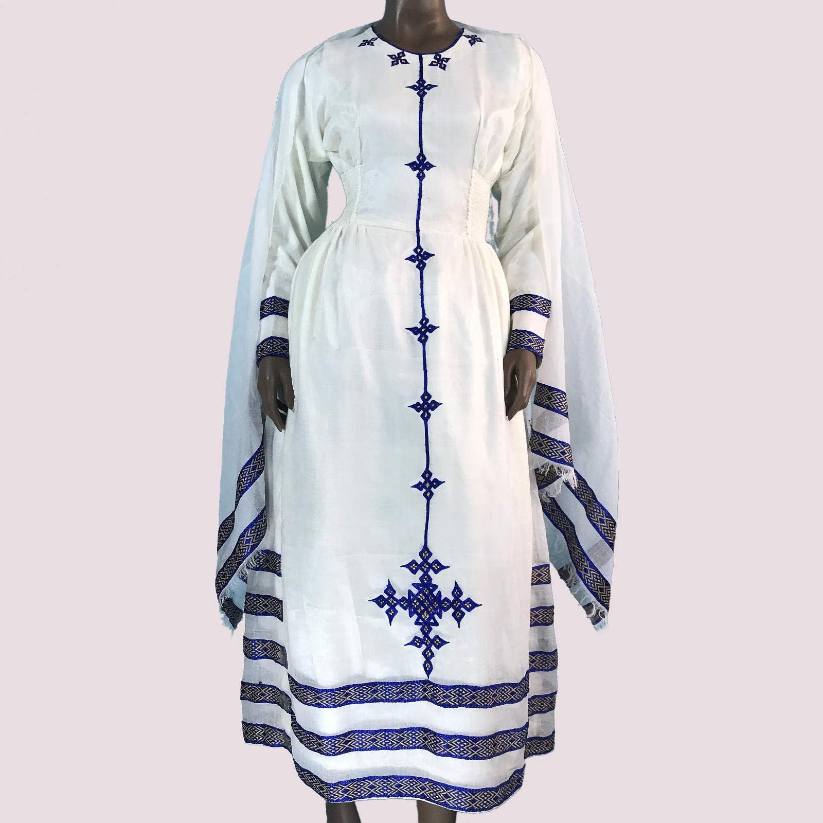 Ethiopian Eritrean African Habeshan Hand Made 100% Cotton Women's Clothing Unique Dress