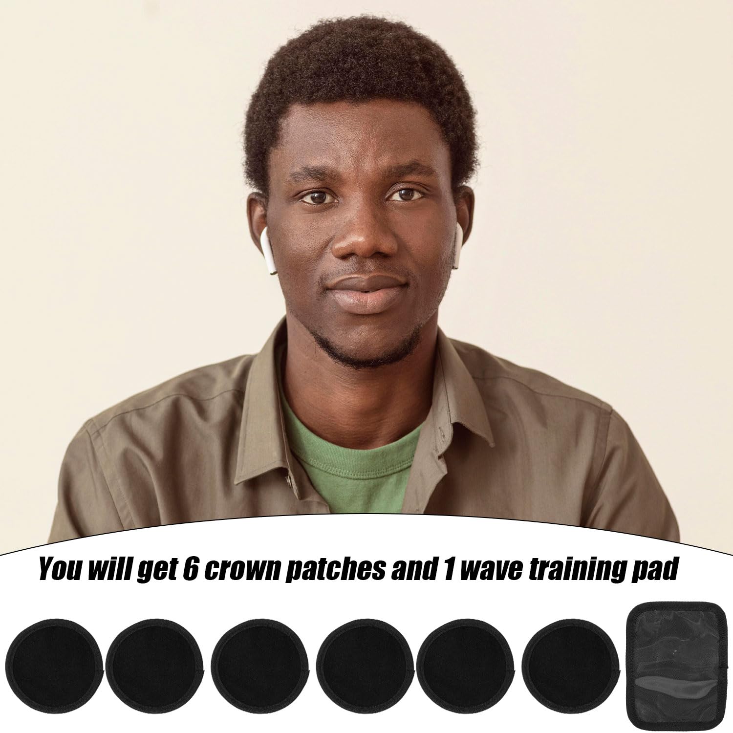 6pcs 360 Wave Crown Patch with Training Pad - Image 3