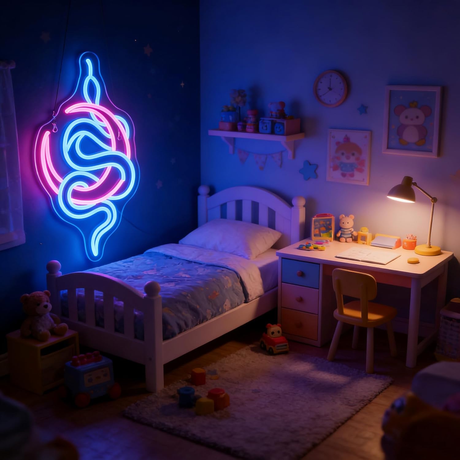 Snake Moon Neon Sign Led Neon Lights Neon Signs for Wall Decor Light Up Sign for Birthday Party Club Gift - Image 2