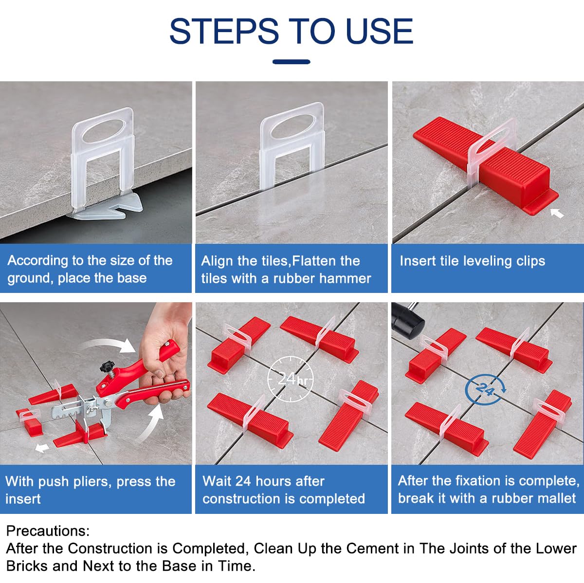Clips de nivelación de azulejos de 1/32 pulgadas, espaciadores niveladores de azulejos de 1 mm, juego de herramientas de azulejos de 2000 piezas, sistema de nivelación de azulejos para instalación
