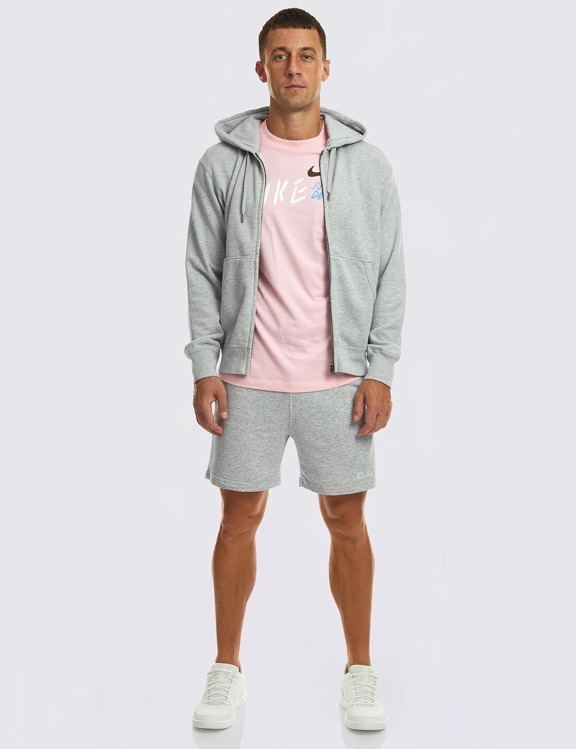 Ouber Men's Cotton Sweat Shorts Athletic Gym Workout Shorts Sporty Casual Shorts - Image 3