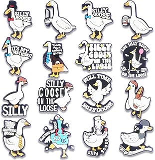 16Pcs Baseball Soccer Volleyball Truck Car Camping Horror Fishing Pet Farm Goose Panda Shoe Charms for Croc Bubble Slides Sandals Clogs, Shoe Decorations for Adults Men Women Boys Girls