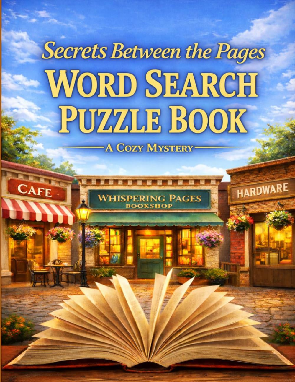 Secrets Between The Pages Murder Mystery Word Search Puzzle: A Story-Based Cozy Mystery Whodunnit Word Find Cozy Mystery Word Search Puzzle