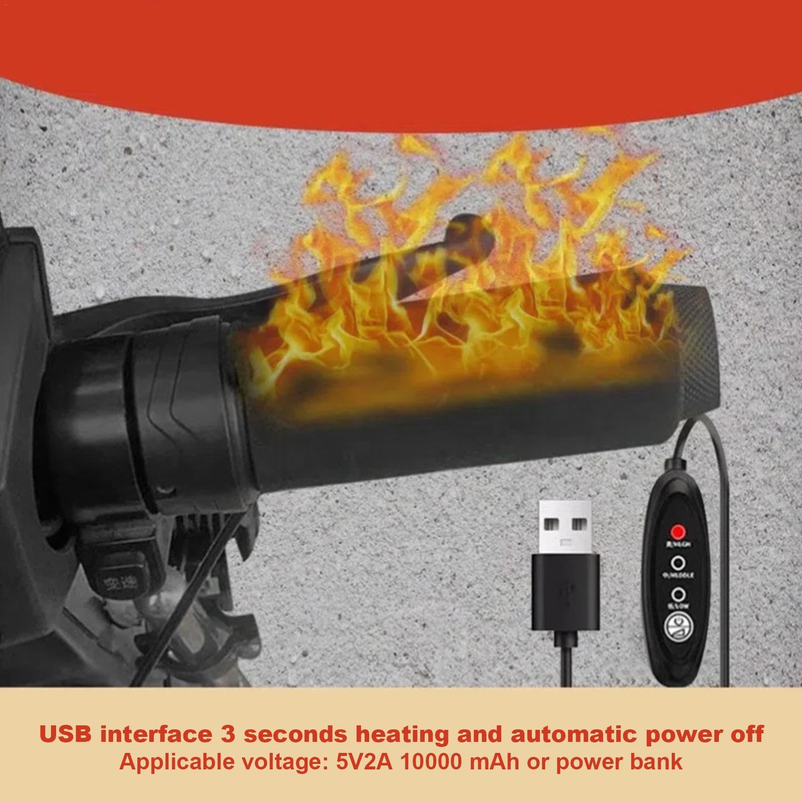 Podgrzewane Uchwyty Motocyklowe - Ogrzewanie z Regulacj? Temperatury | USB Podgrzewana Os?ona Uchwytu