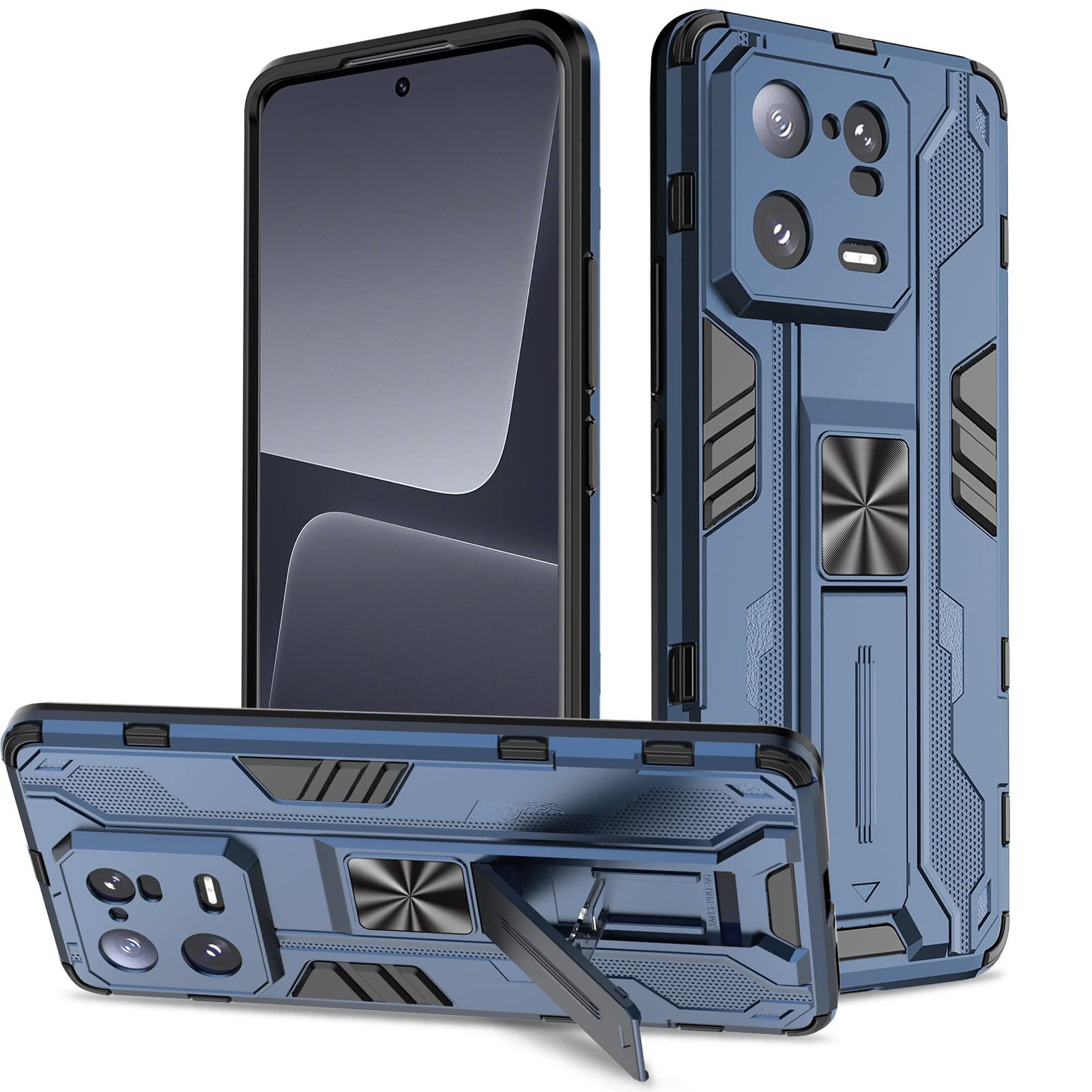 Funda para Samsung Galaxy A13 4G con Cristal Templado Protector Pantalla, Carcasa Antigolpes con Soporte anular metálico, Case Protectora de Grado Militar, Negro — view 166