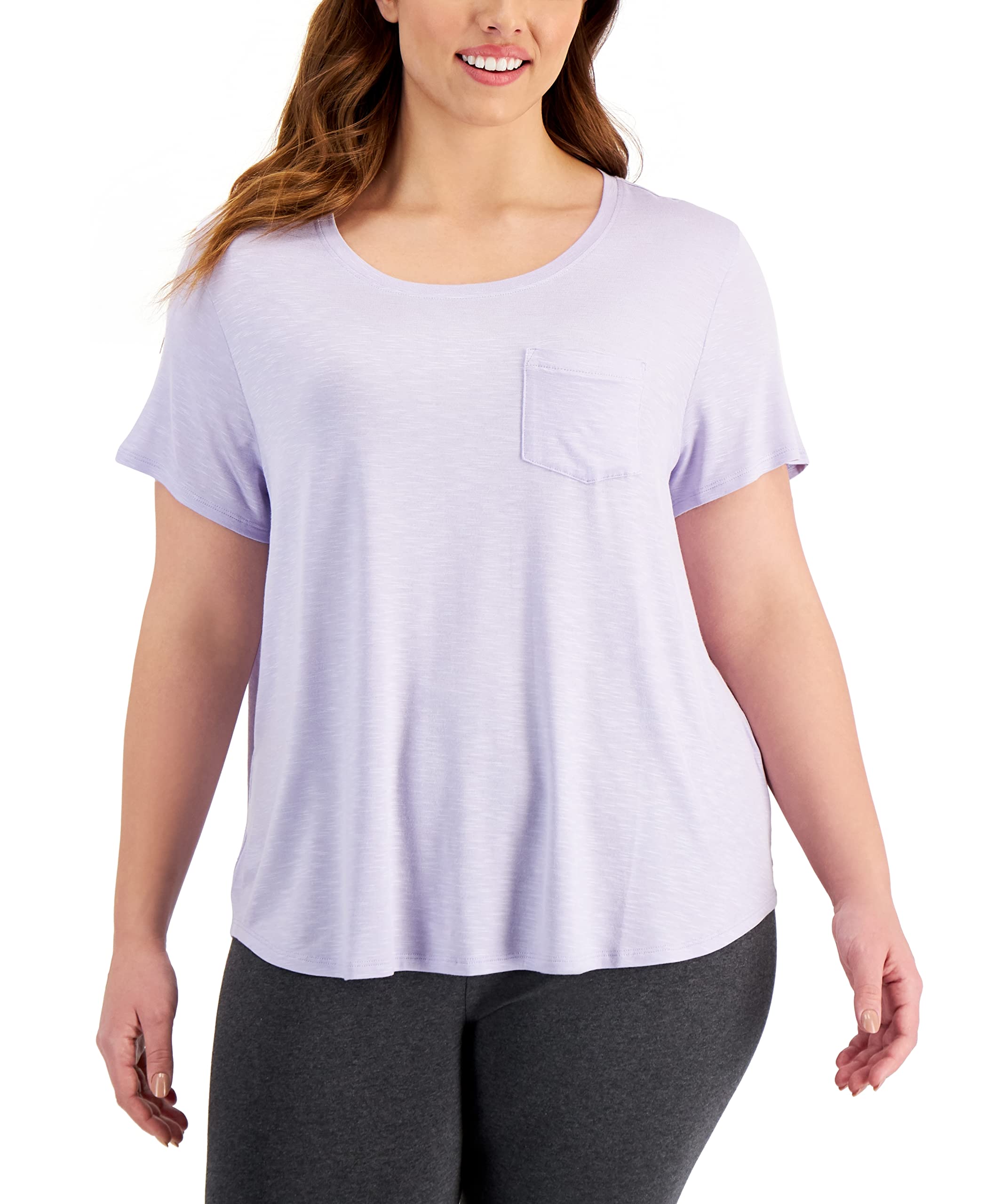HEATHER STORM CLOUD COMFORT ONE POCKET TEE