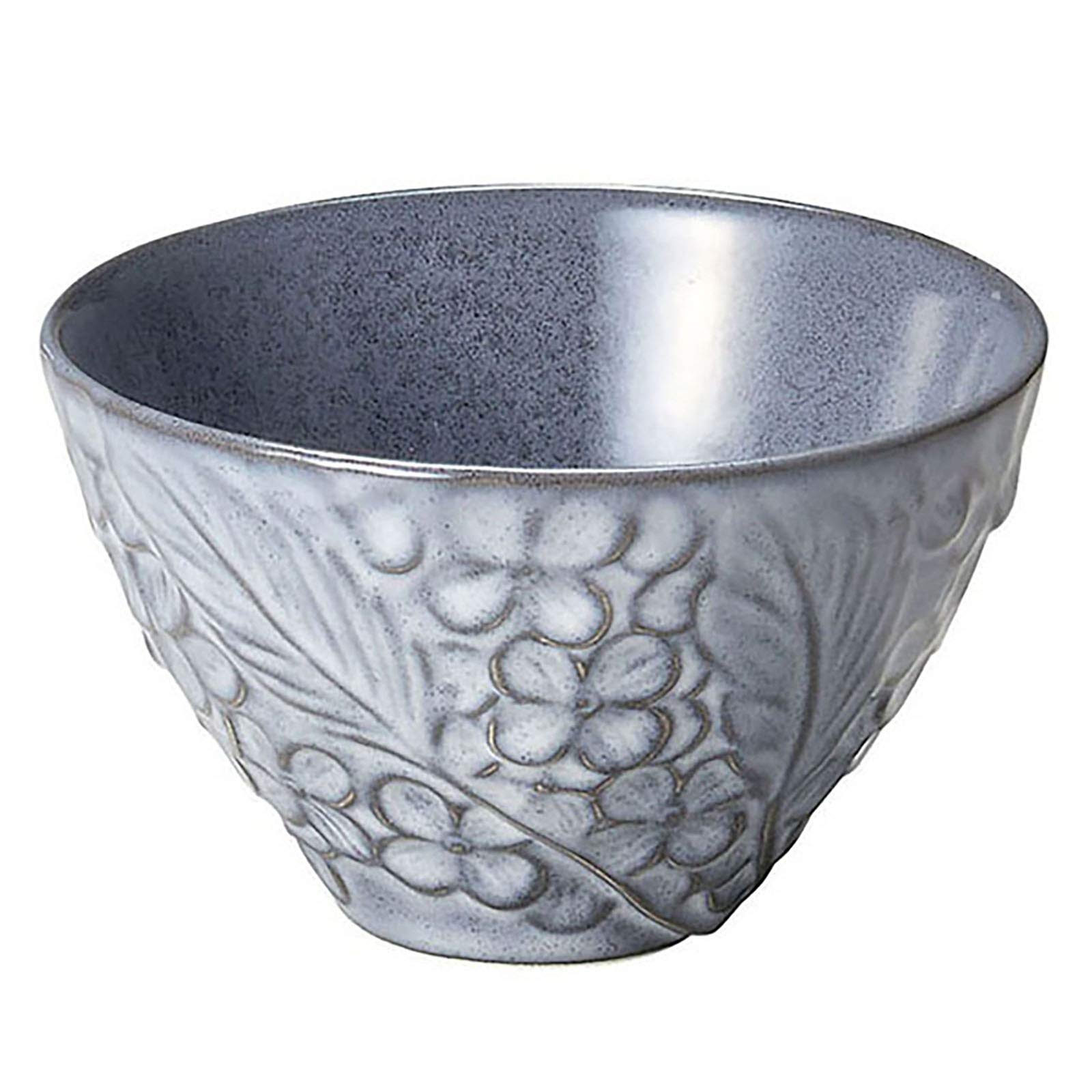 Aito Seisakusho 267812 Lien Bowl Dish, Diameter Approx. 4.3 x Depth 2.8 inches (11 x 7 cm), M, Gray, Mino Ware Made in Japan