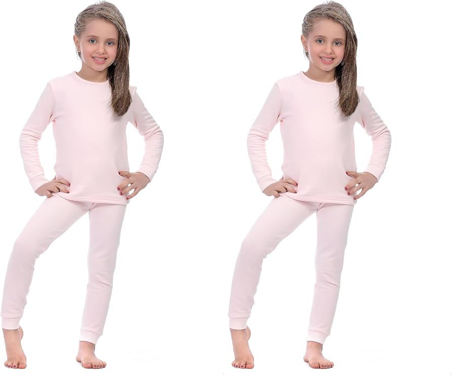 Dice girls Long Sleeve Top and underpants Rose,10 * 11 Years (Pack of 2)
