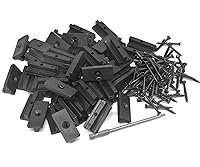 Vista 8 de Sujetadores universales ocultos para cubiertas: clips compuestos para terrazas y sujetadores ocultos de plástico con tornillos, 500 por caja