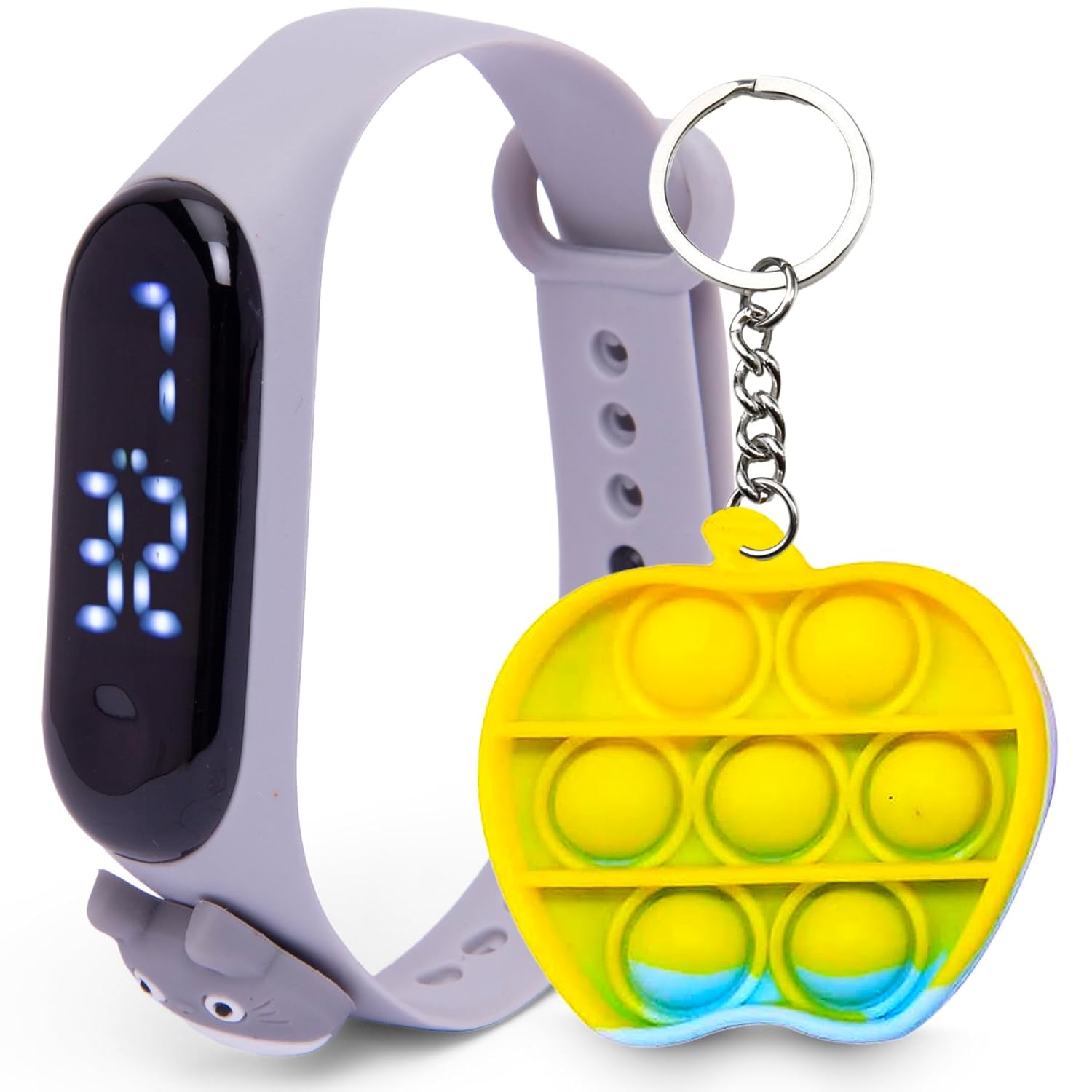 Digital Dial Waterproof Stylish & Fashionable Wrist Smart Watch LED Band for Kids, Colorful Cartoon for Boys & Girls (Removable Silicon Strap) (Gray, One Size, Gray) Digital Dial Waterproof Stylish & Fashionable Wrist Smart Watch LED Band for Kids, Colorful Cartoon for Boys & Girls (Removable Silicon Strap) (Gray, One Size, Gray)