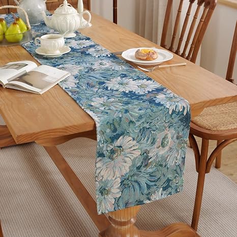 Amazon Oceanmap テーブルランナー 北欧風 カラー おしゃれ テーブルクロス 真ん中 敷き物 布 長い 30 275cm モダン グレー テーブル装飾 インテリア雑貨 テーブルコーディネート おもてなし ダイニング テーブルセンター モダン フラワー模様 敷物 テーブルランナー