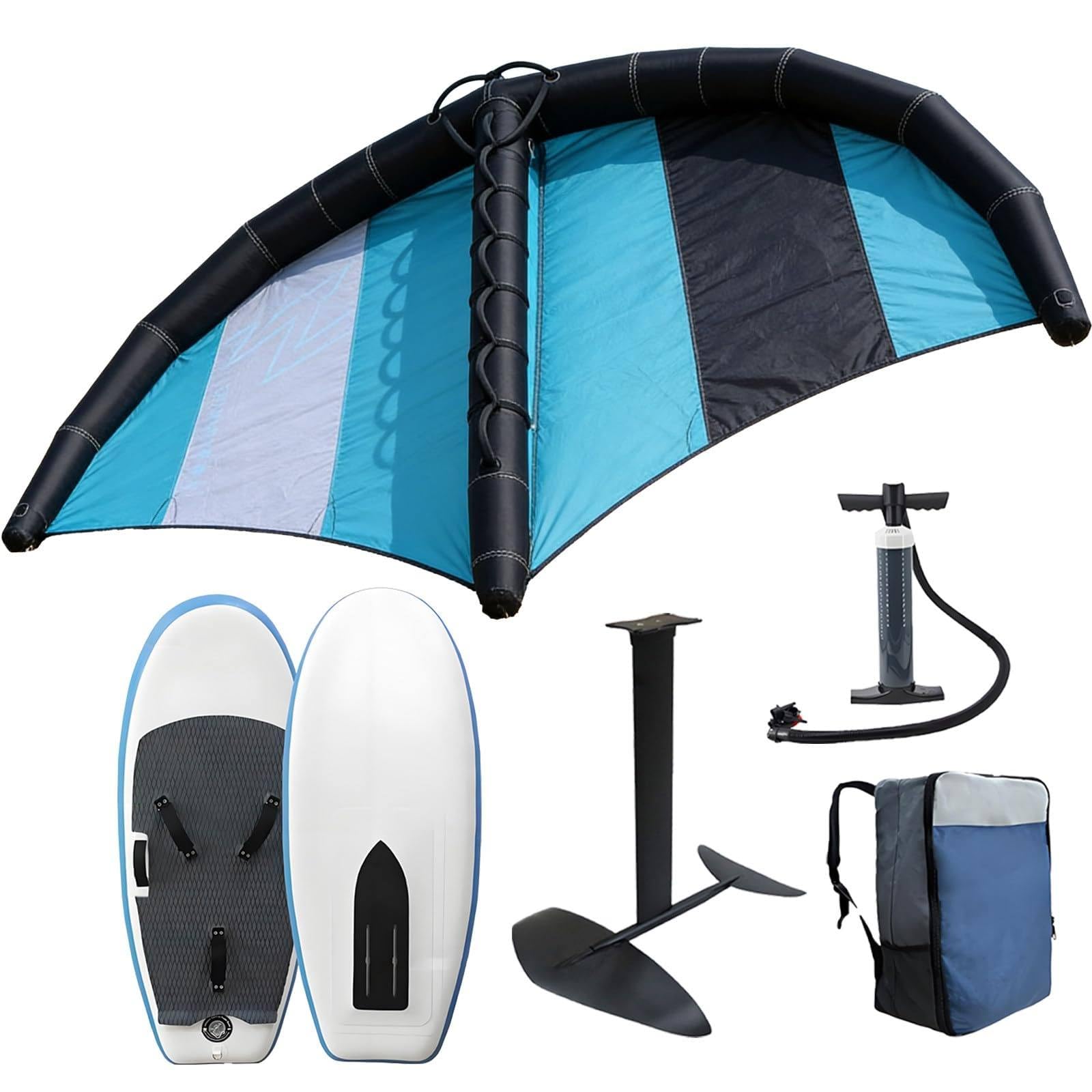 Tabla de Foil Inflable con alas - Tabla de Surf hidroala Inflable con Bomba y Mochila para un Surf de Foil Suave para Kitesurf, Deportes acuáticos en Lagos y océanos.