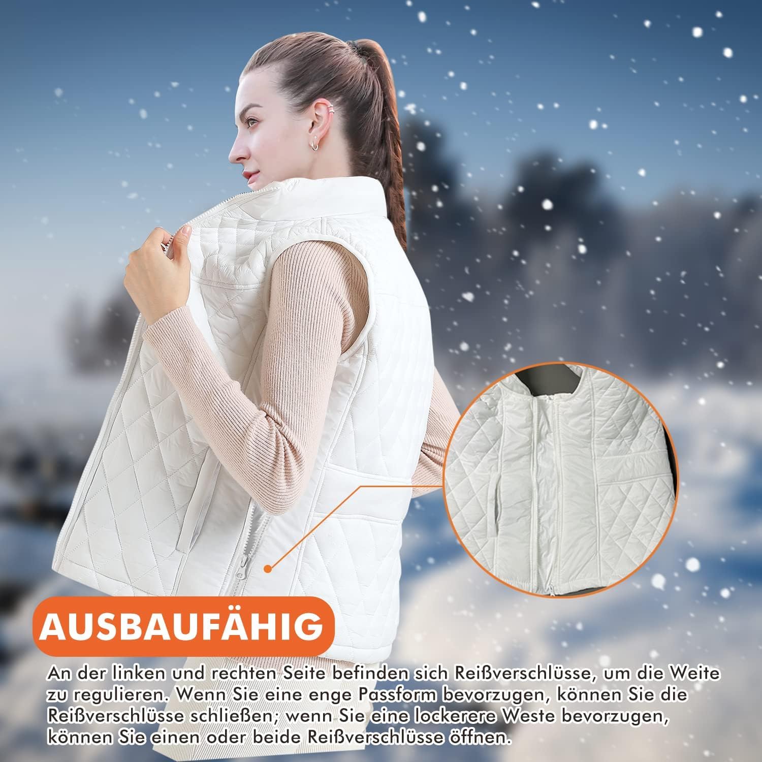 Chaleco Calefactable Hombre Mujer, USB Chaleco Chaquetas Calefactoras con Gran Zonas de Calefacción,3 Niveles de Calor (Pilas no incluidas)