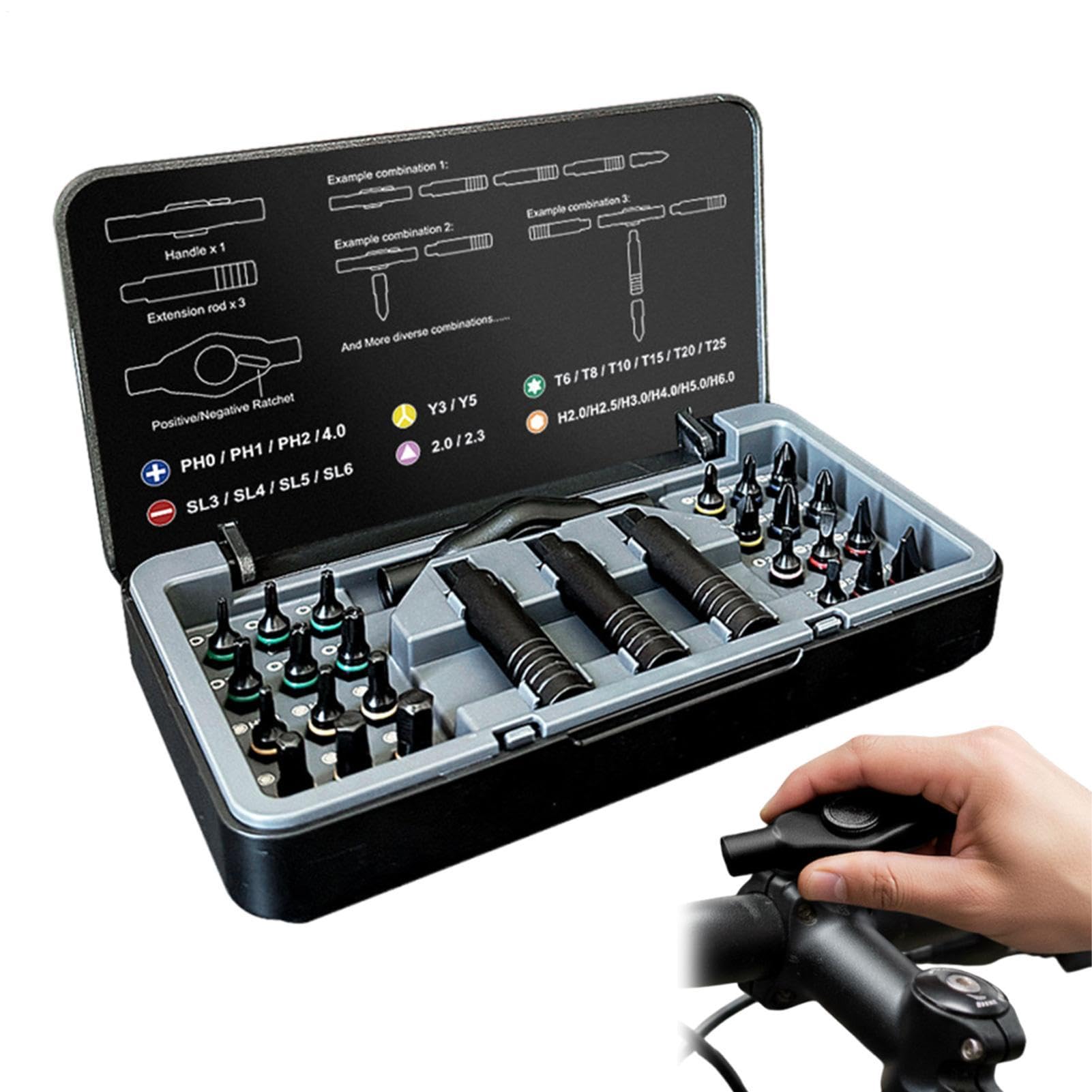 Tournevis à cliquet pour réparer sans fatigue grâce au manche ergonomique de précision
