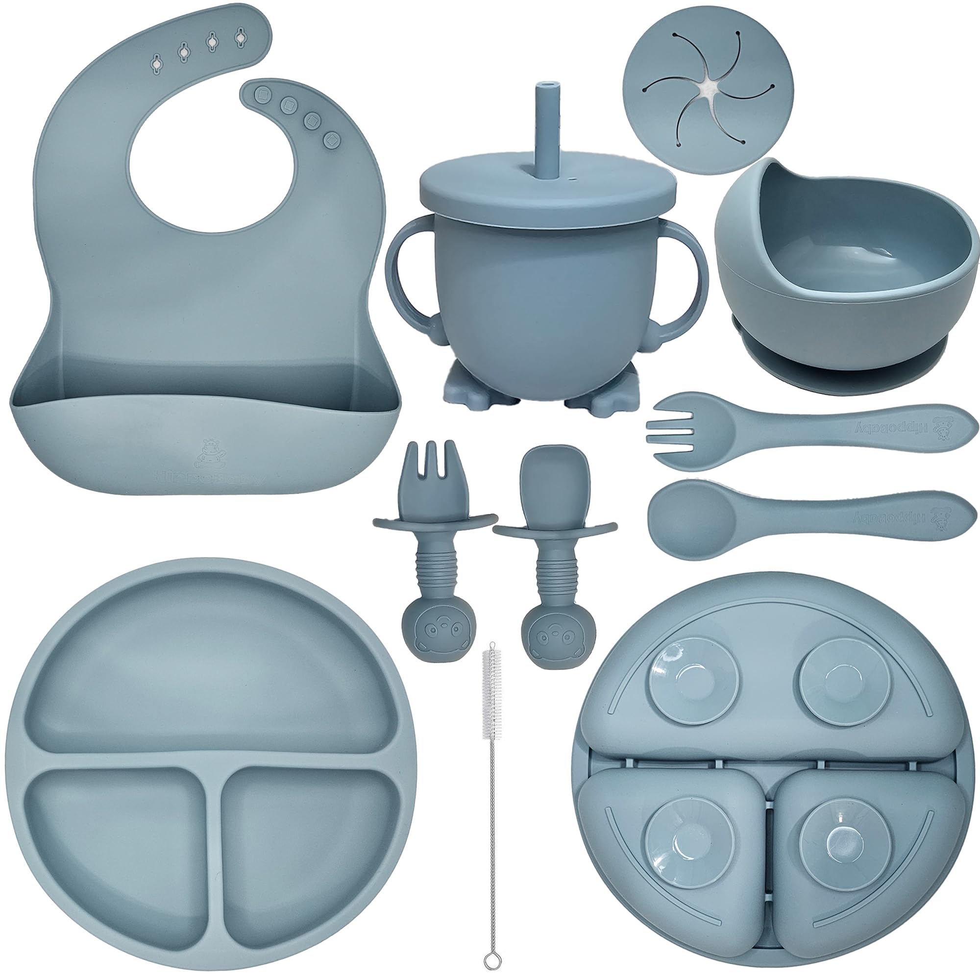 HippoBaby 10-Piece Silicone Feeding Set