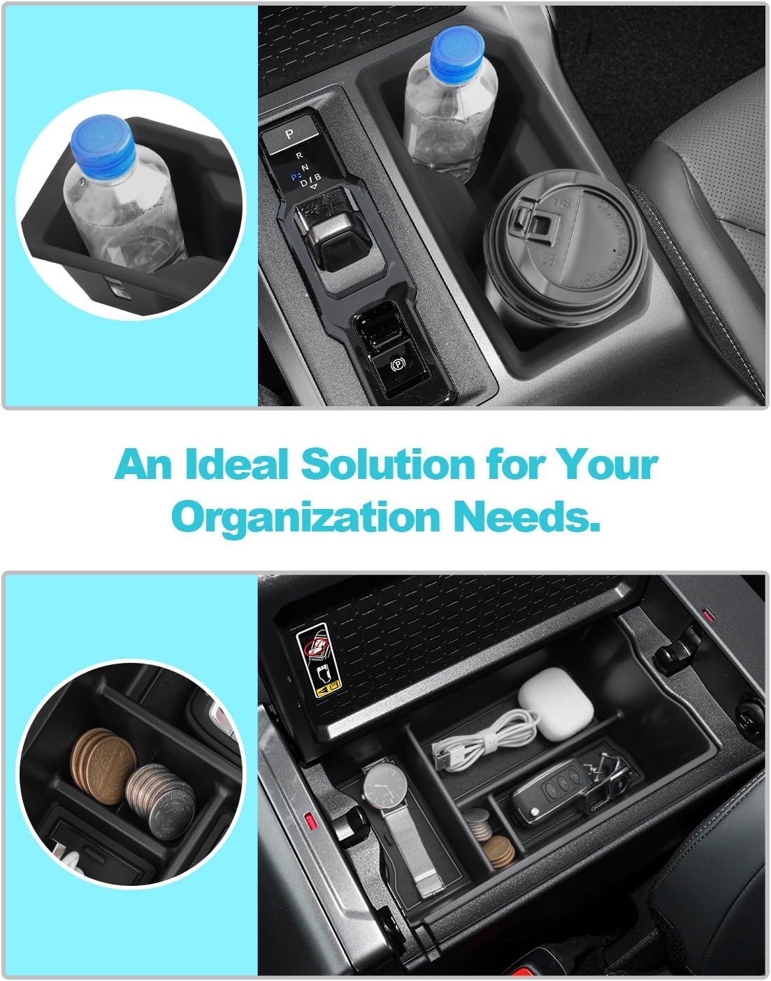 CDEFG 2Pcs for 2026 Toyota RAV4 Center Console Organizer image 5