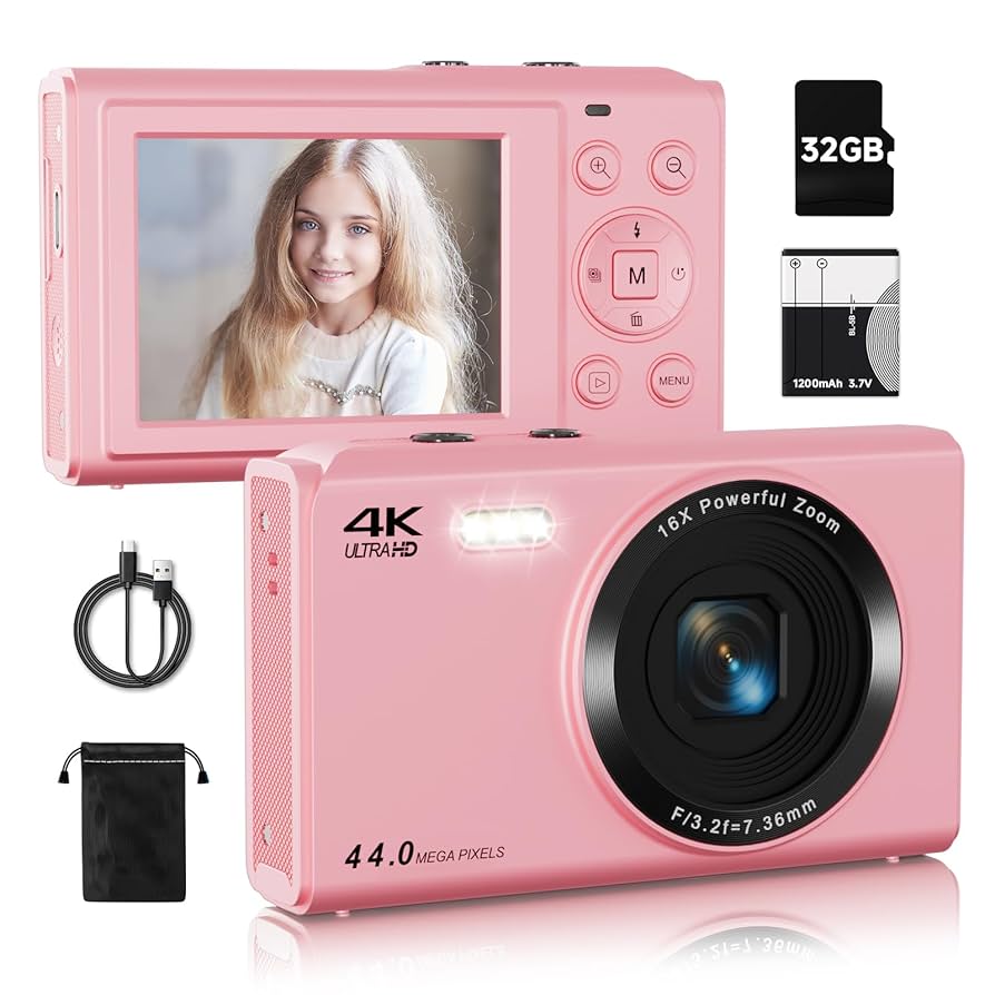 Amazon.com : Digital Camera, FHD 4K 44MP Autofocus Point and