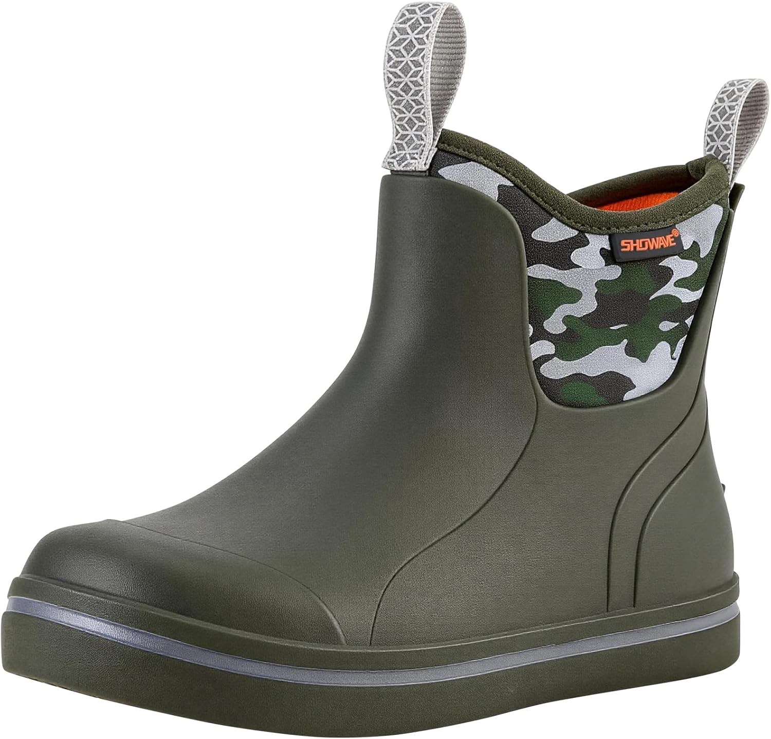 Showave Unisex-Child Ankle Rain Boots Kids Deck Boot Waterproof Lightweight Rubber Mud Booties for Boys Girls
