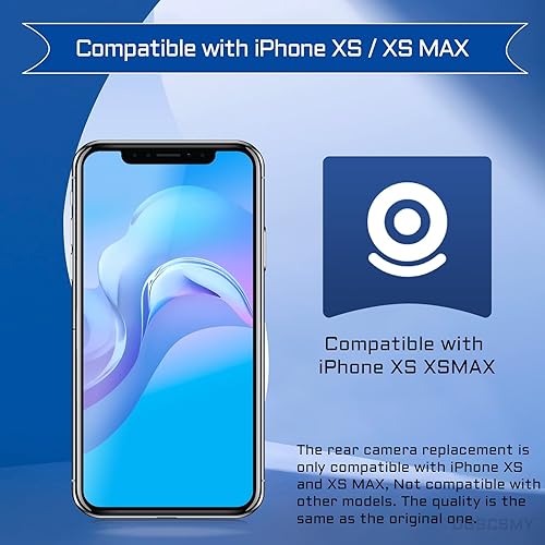 Miniatura 3 de Para iPhone Xs MAX Cámara Trasera Reemplazo OEM para iPhone Xs Kit 12MP Lente Trasera Principal Piezas con Lente Telefoto Ancho OIS HDR 4K Video