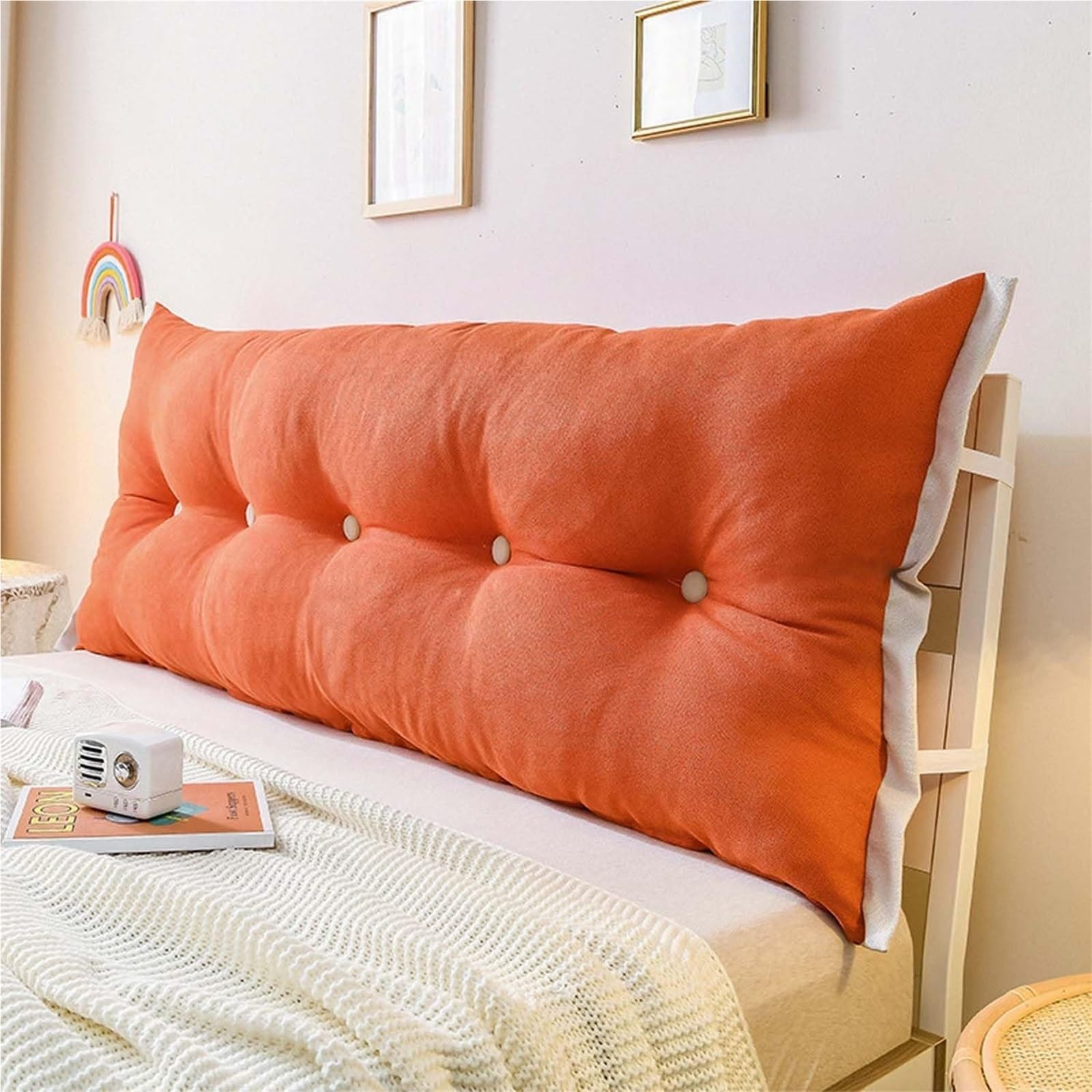 Dossier de lecture doux pour lit et grand coussin de dos canape