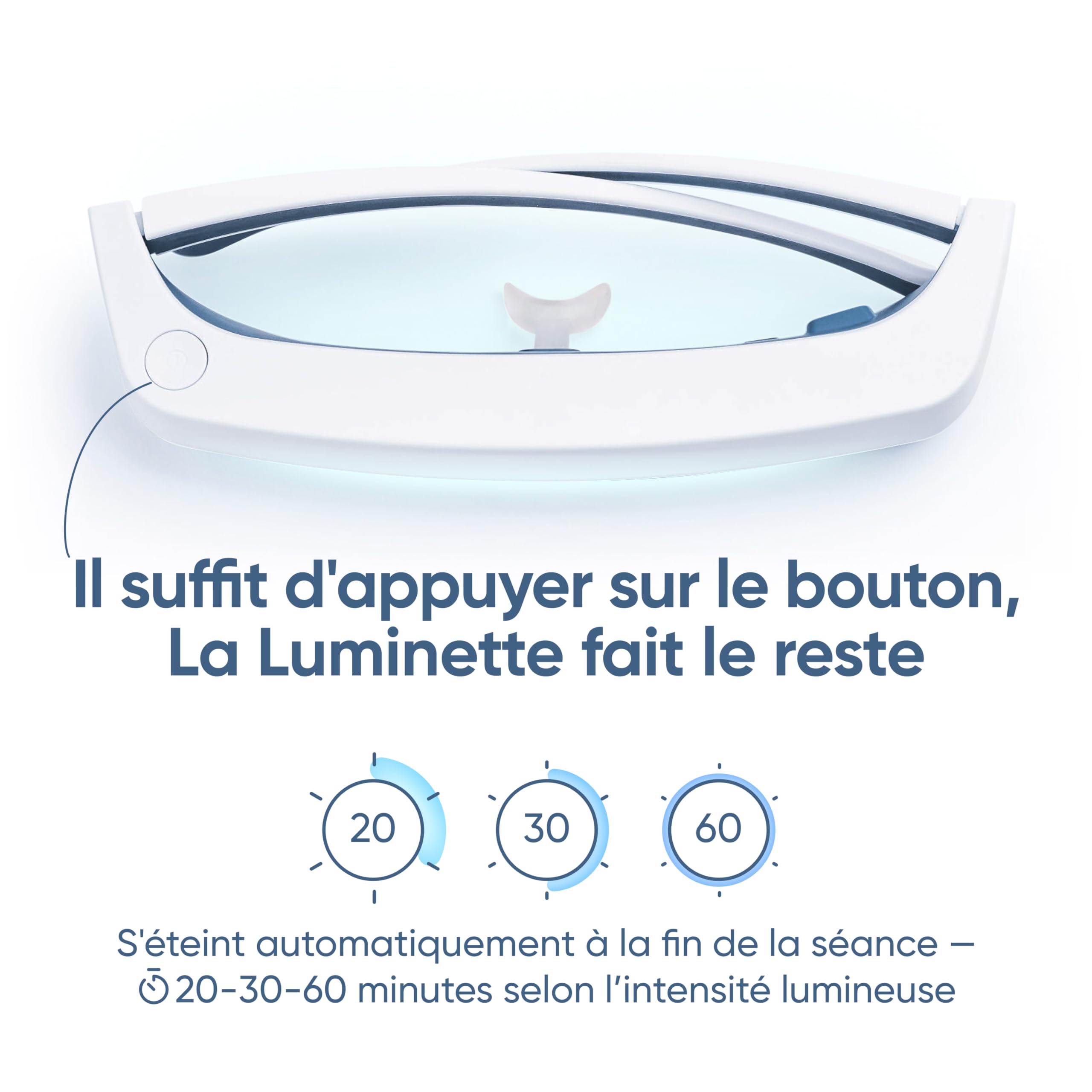Luminette 3 Lunettes de luminothérapie - Lampe de Luminothérapie Portable pour les Troubles du Sommeil et le Blues Hivernal - Déjà Plus de 300 000 Utilisateurs Satisfaits (Bleue)
