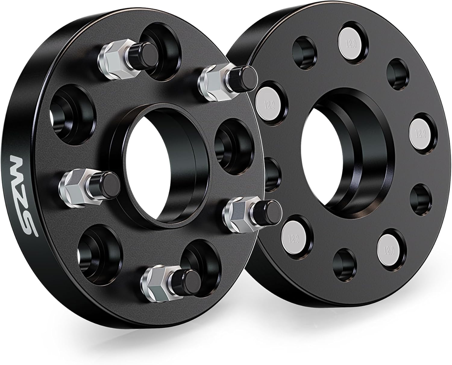 MZS 5x120 Wheel Spacers, 1" Thick Hub Bore 64.1mm with M14×1.5 Studs Compatible with 2012+ Model S/X / 2009+ Pilot Passport Odyssey Ridgeline / 2009+ MDX TL RLX TLX - 5 Lug Tire Spacers 2 Pack