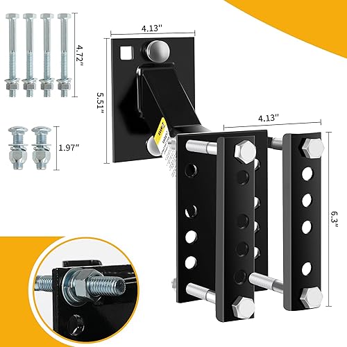 Miniatura 2 de MaxxHaul 50214 Soporte de soporte para neumático de repuesto para lancha utilitaria, soporte de remolque con capacidad para 4 lengüetas