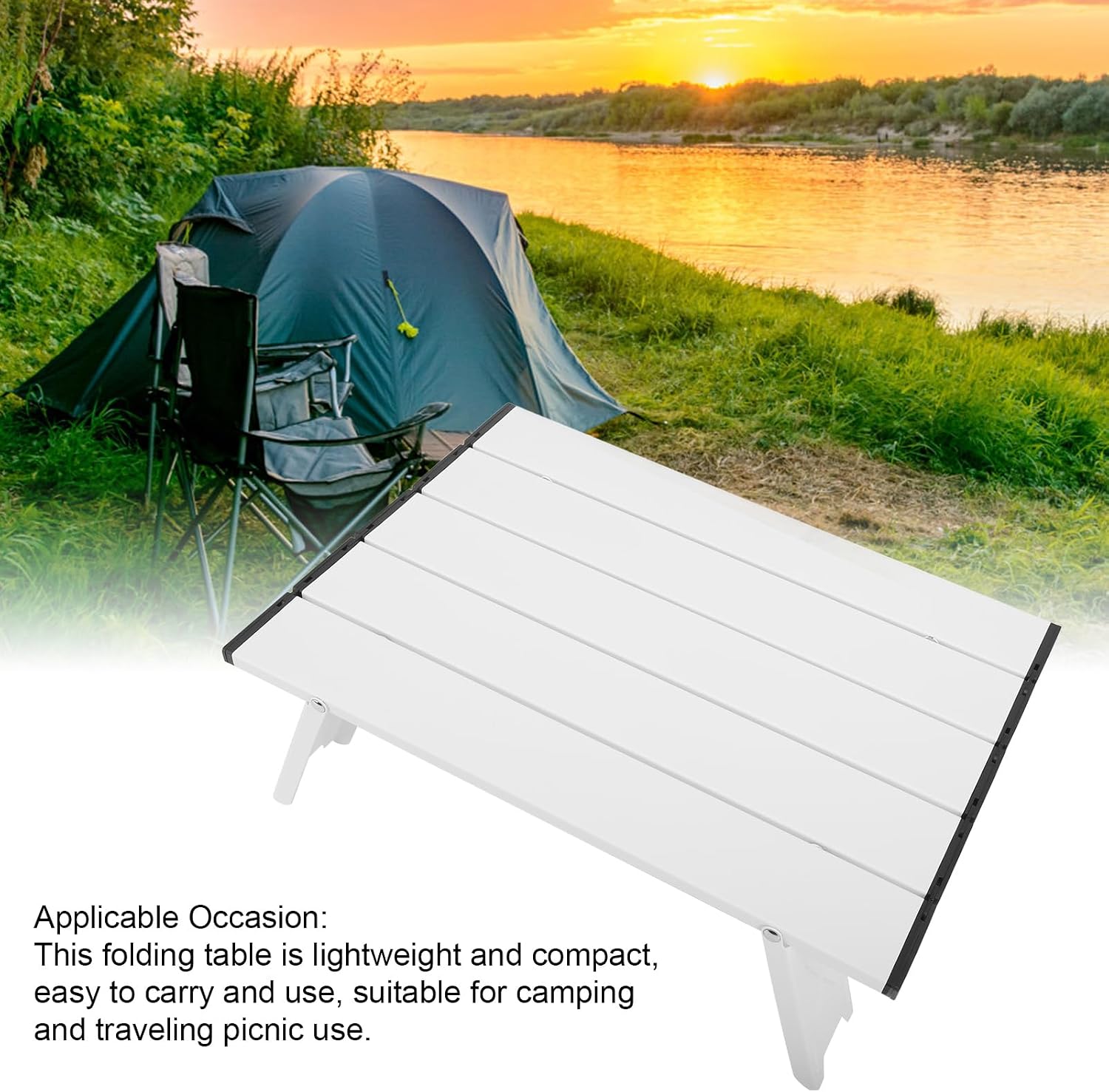 Ultralight Aluminum Portable Folding Mini Camping Table, Compact Design