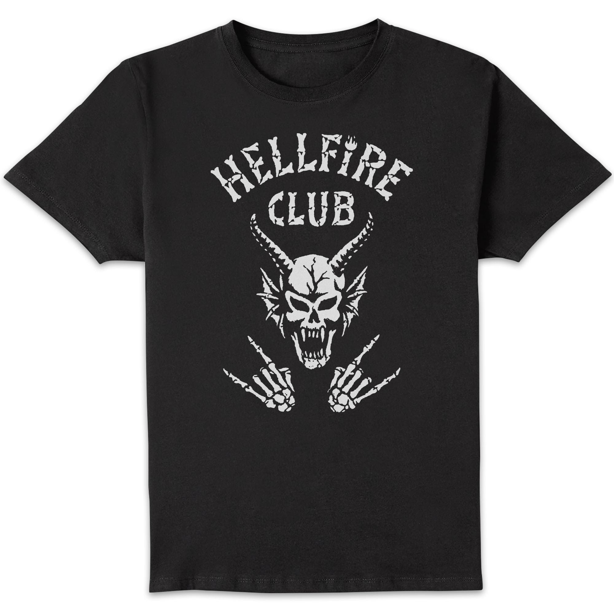 Zavvi Unisex Multi Stranger Things Hellfire Skull Men's T-Shirt - Black 5XL
