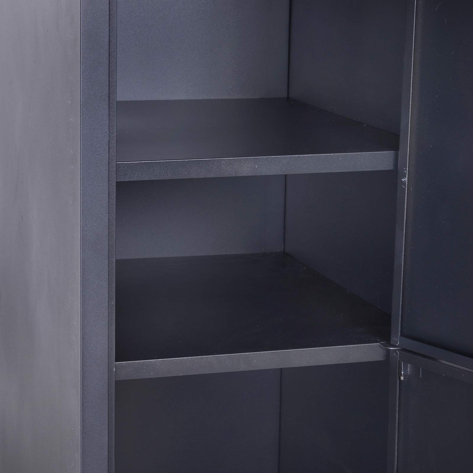 Vinsetto Armoire à Casiers à 4 Niveaux Casier Vestiaire 38x46x180 cm Noir
