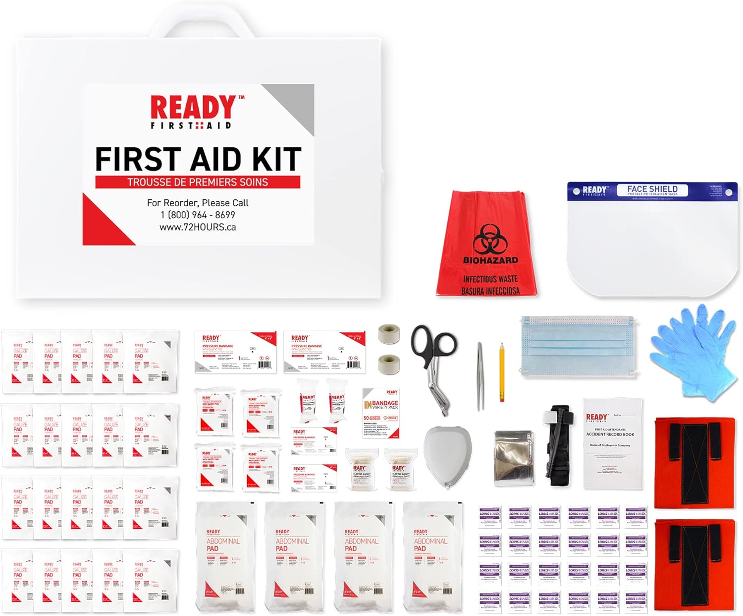 BC Level 2 First Aid kit in Metal WorkSafeBC Level 2 First Aid
