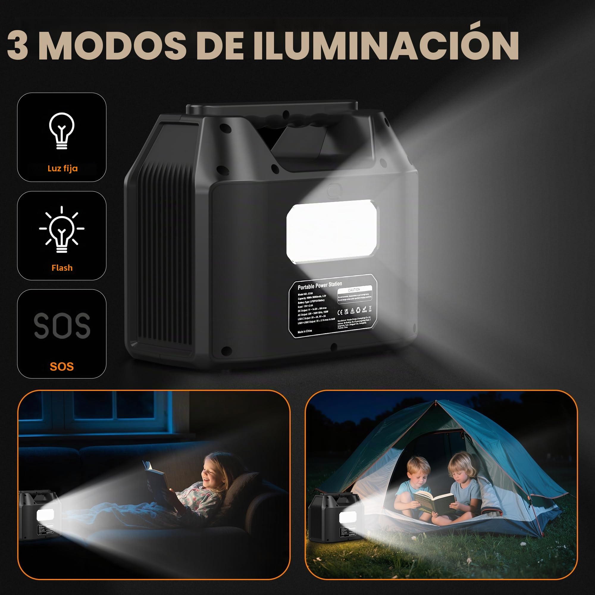 SinKeu 96Wh - Estación de energía portátil con panel solar de 40 W, batería LiFePO4 de 30000 mAh, generador solar con 230 V 150 W CA enchufe/12 V DC/USB, fuente de alimentación de emergencia para