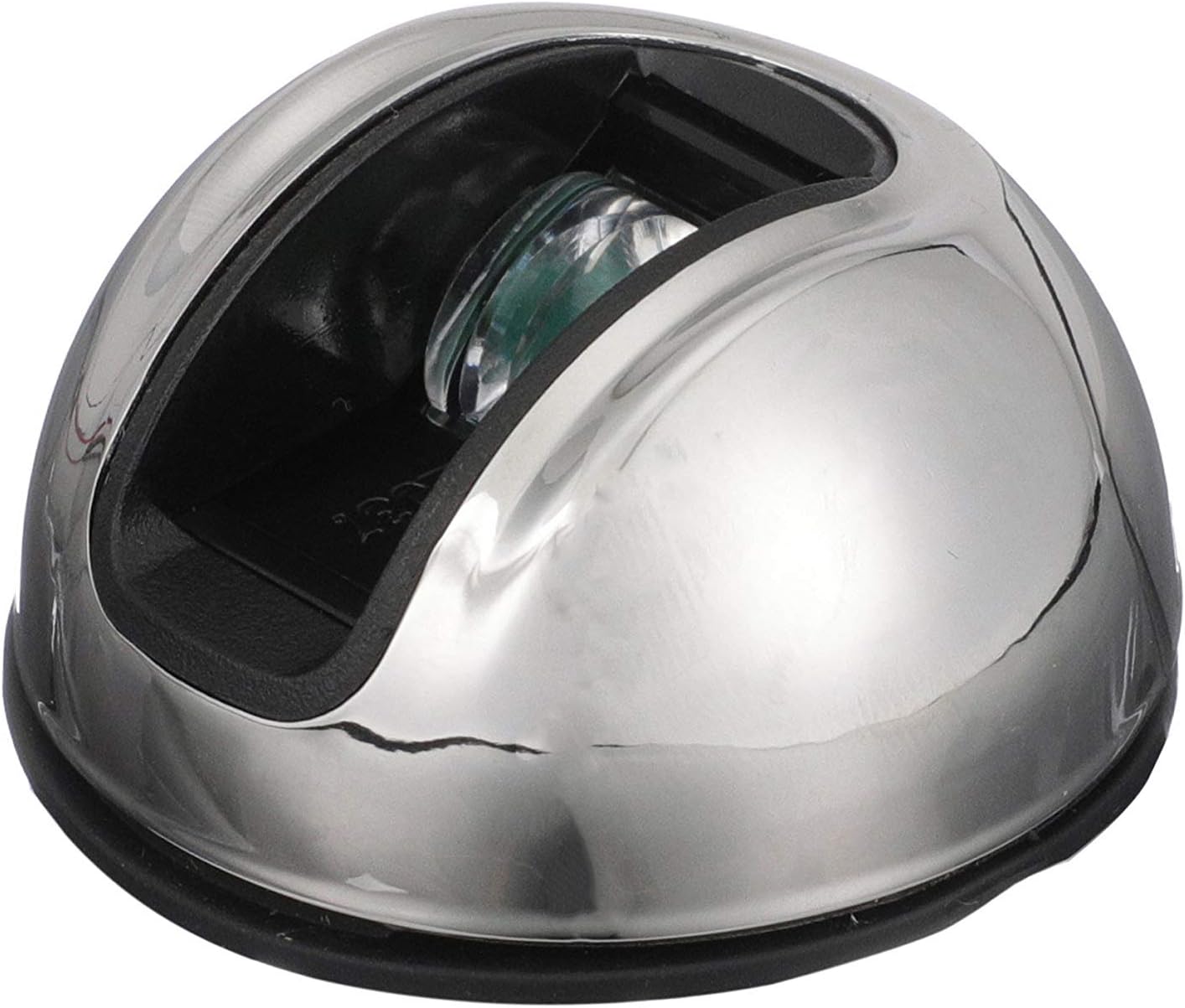 Attwood NV3012SSG-7 LightArmor™ 2-Mile Vertical Surface Mount Navigation Light, Green LED Lighting, Round Stainless Housing