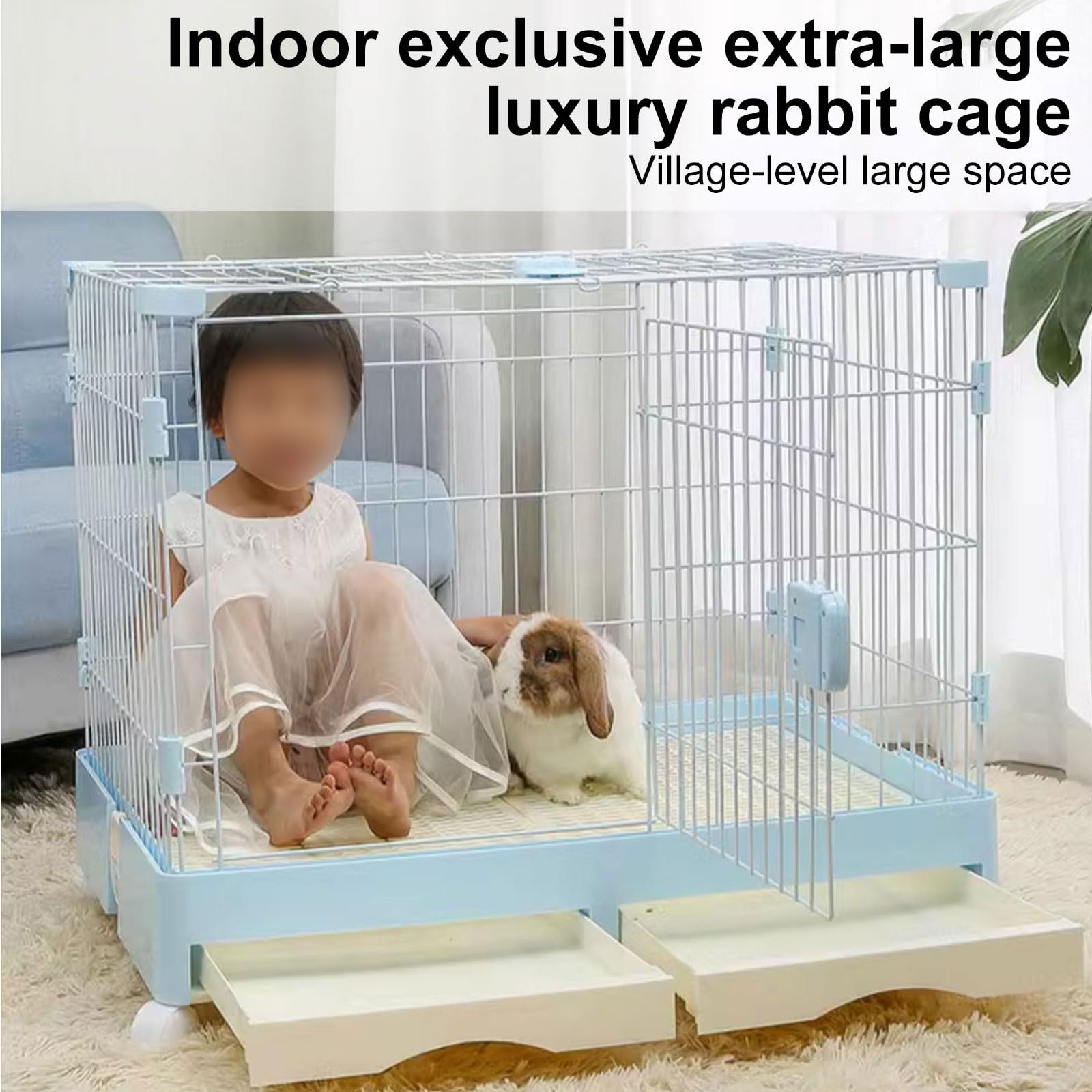 PinkRabbit ① Amazon.com: RTTZBOZ Indoor Rabbit Cage, Small Animal Cage, 2