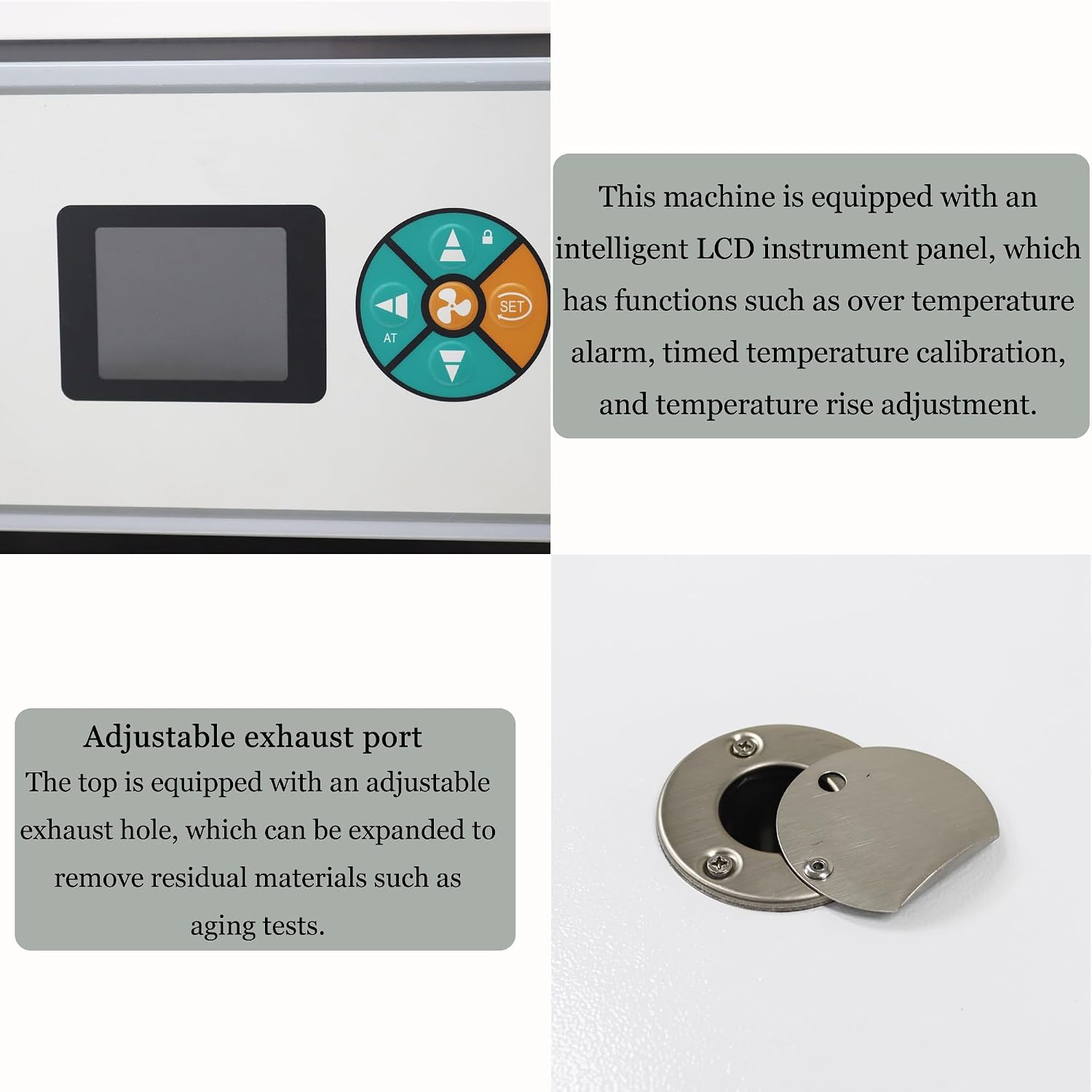 Digital Forced Air Convection Drying Oven Lab Heat Treat Oven Electric Blast Drying Oven 72L Inner Chamber Volume Fan Speed Adjustable 1.5KW