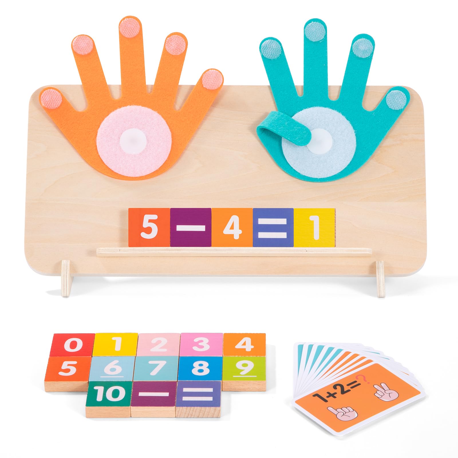 Math Learning Toy Wooden Math Counting Toys Montessori Early Educational Toys Math Learning Tools for Kids Ages 3 4 5 6 Year Old