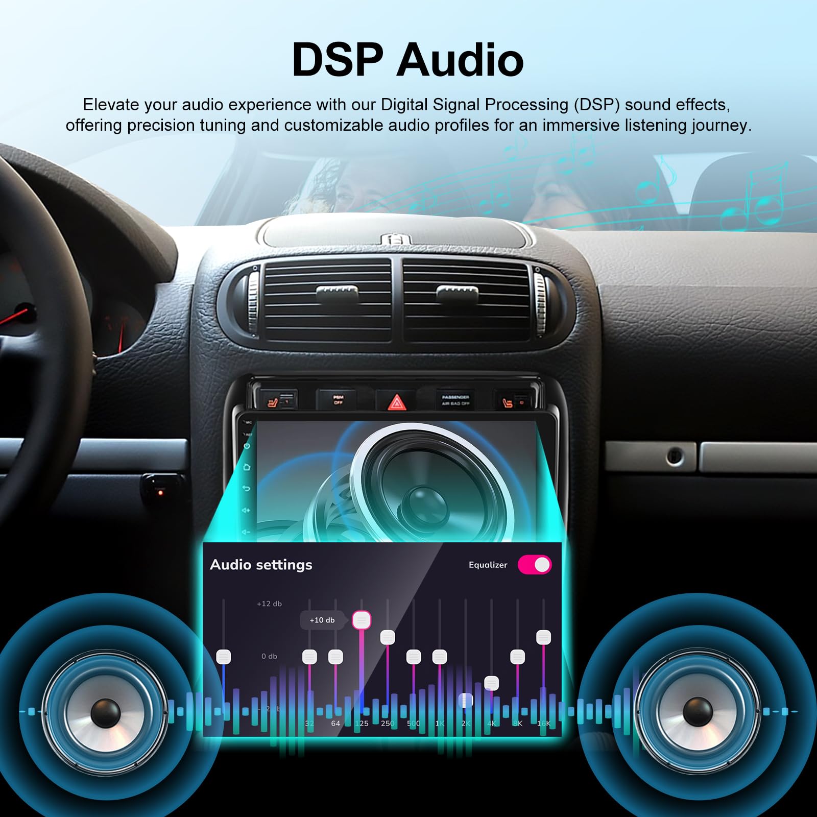 Autoradio Android 9 Pouces 2G+64G Pour Porsche Cayenne 2002-2010 - CarPlay & Android Auto Sans Fil - GPS WiFi EQ + Caméra De Recul AHD & Mic