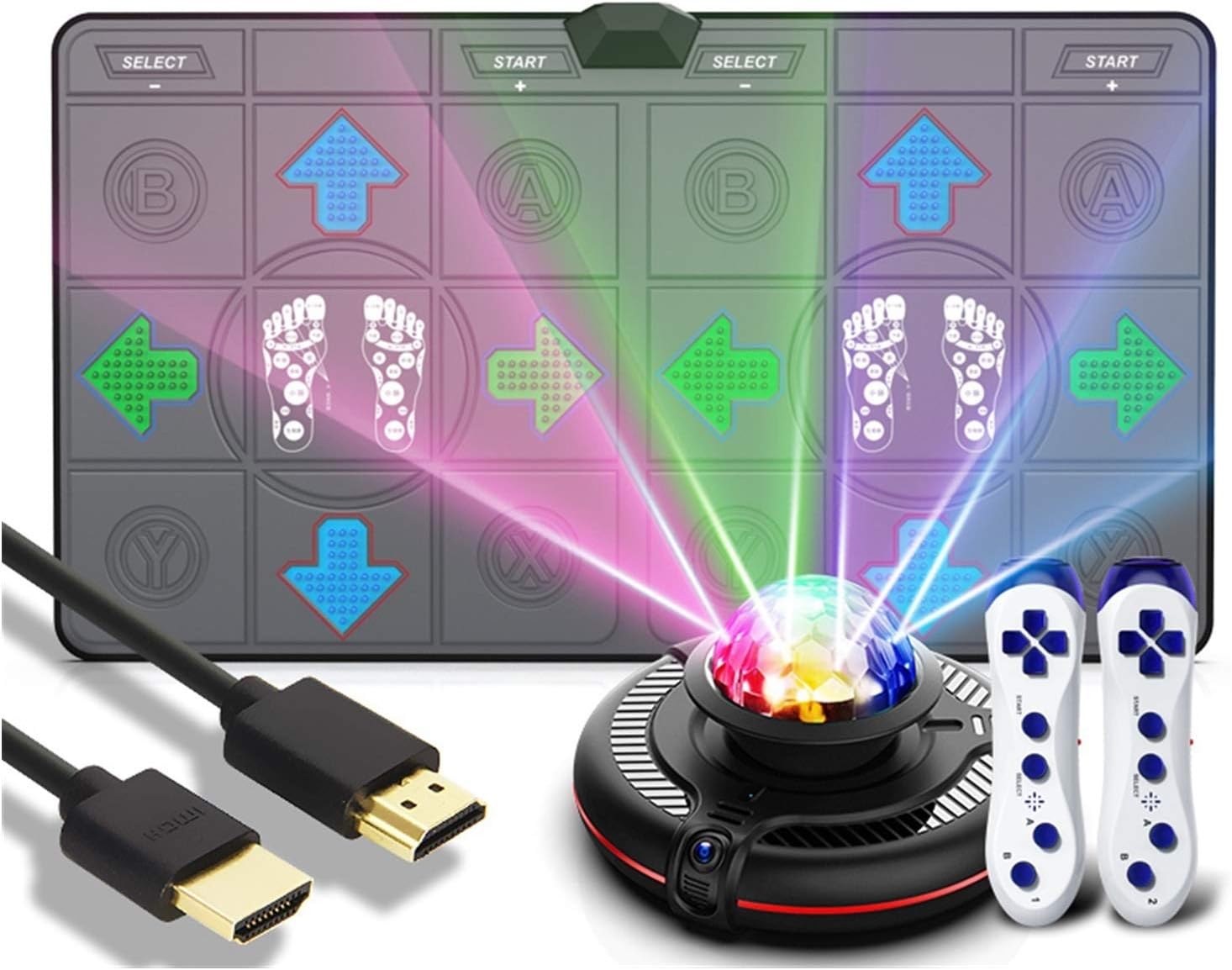 Step Dance mat Somatosensory Dance Machine, Home TV Computer Dual-use Interface Weight Loss Dancing Mat Dancer Step Pads (Color : Purplr) (A 11mm)