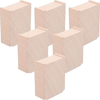 NUOBESTY 6pcs Wooden Train Bridge Pier Train Track Support Risers Railway Level Blocks High Level Blocks Kid Train Layout Props for Wooden Toy Train Railway Accessories