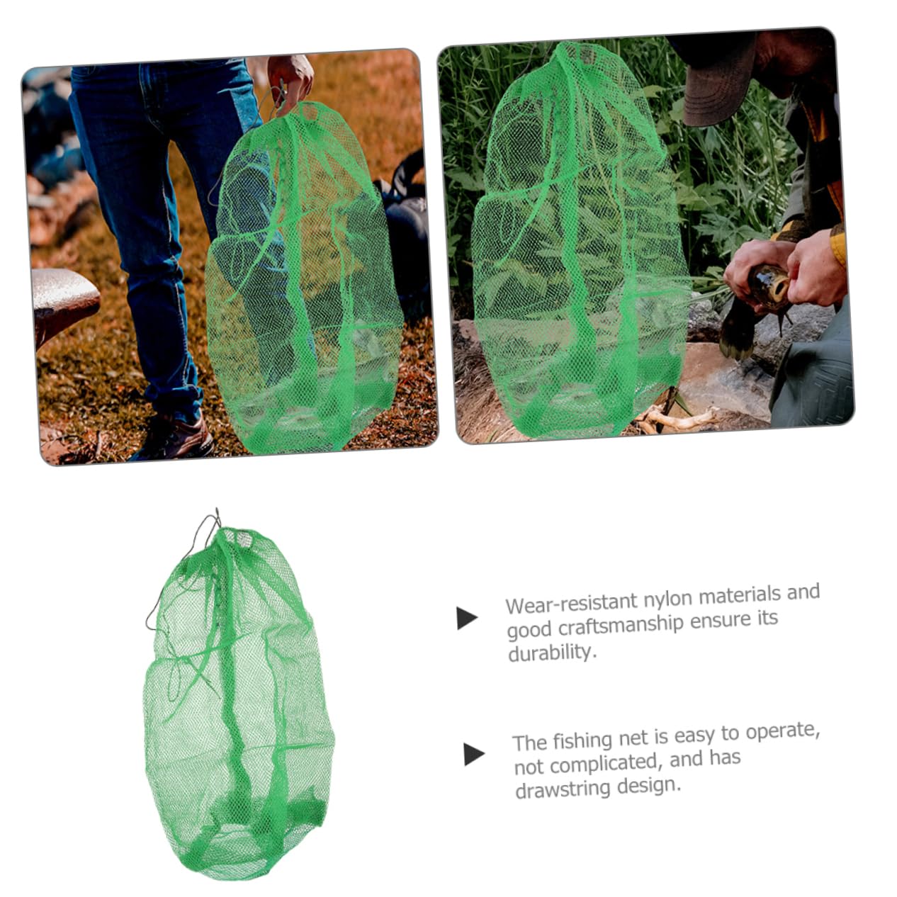 Abaodam 5 Pièces Portable Nylon avec Cordon de Serrage Filet à Durable pour Activités de Plein Air