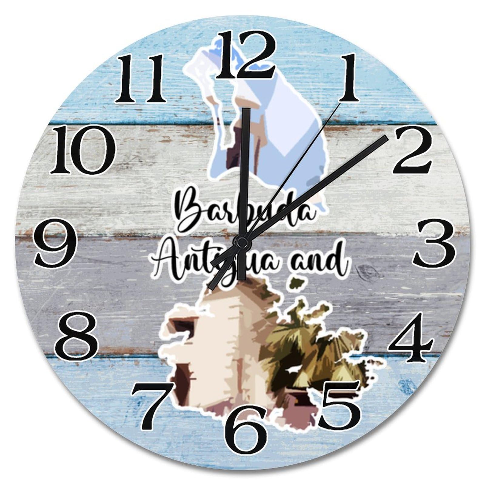 Horloge murale de voyage en bois Barbuda fonctionnant a piles pour votre salon