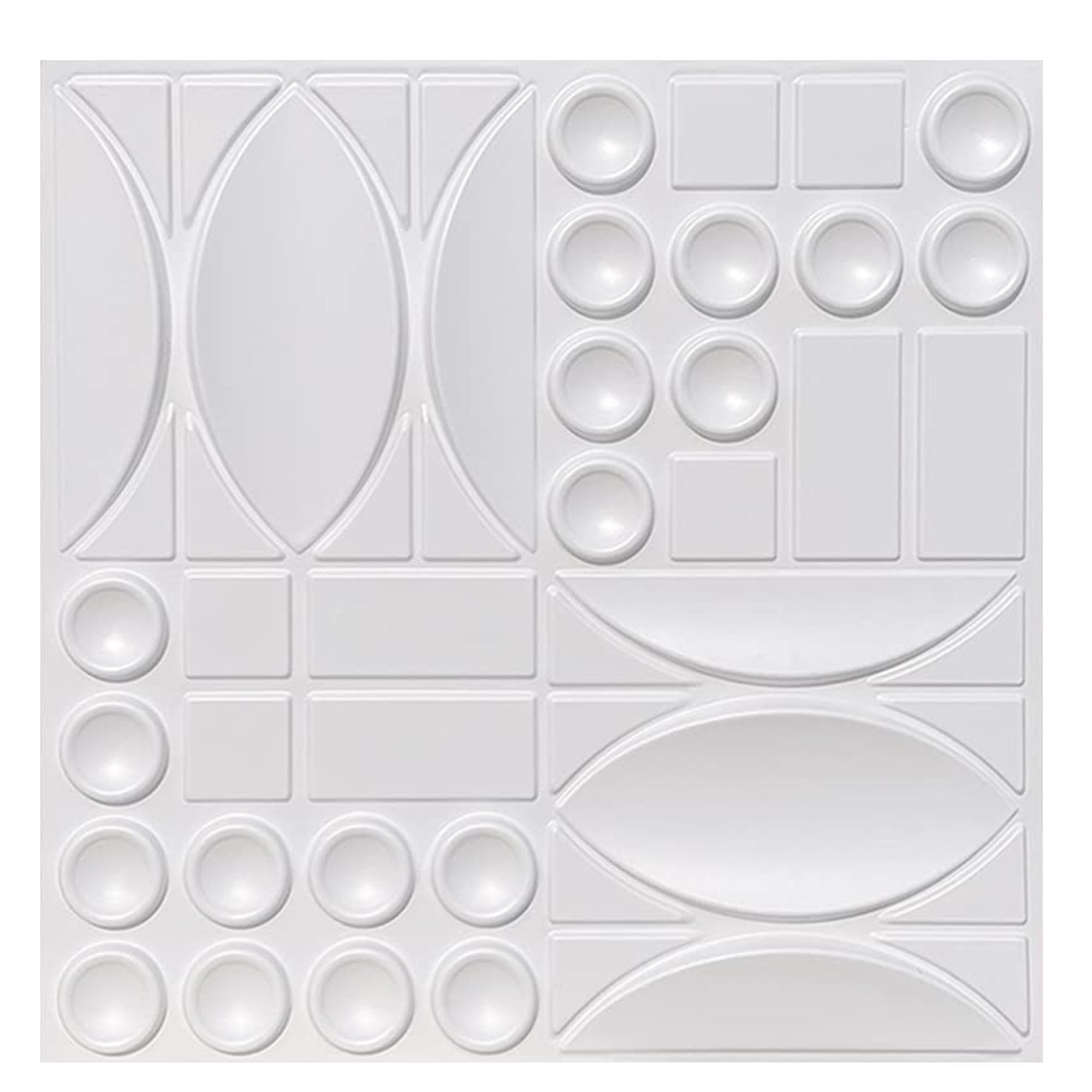 Kayra Decor 3D Wall Panel PVC Multi Design, White, 19.7" x 19.7" (Pack of 6) Covers 16.17 Sq Feet - D196 PVC Panel for Home Kitchen Studio Saloon Living Room Gaming Room and Office Decor (B0BTSZRH1K) Amazon Price History, Amazon Price Tracker